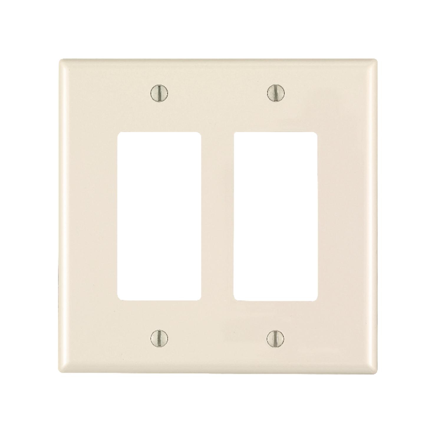 Leviton Decora Light Almond 2 gang Nylon Duplex Wall Plate 1 pk