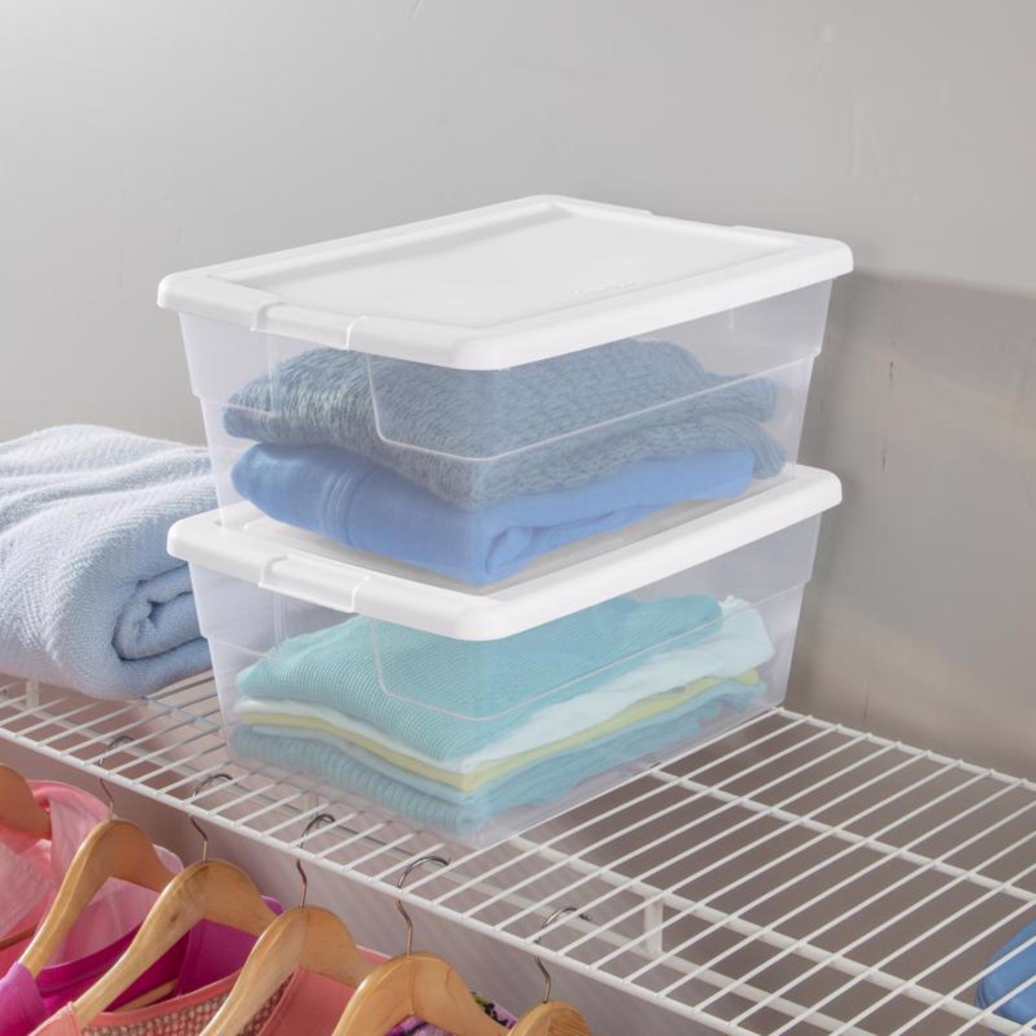 Sterilite Storage Box 16 Qt., 16.6 " L x 11.8 " W x 7 " H Clear