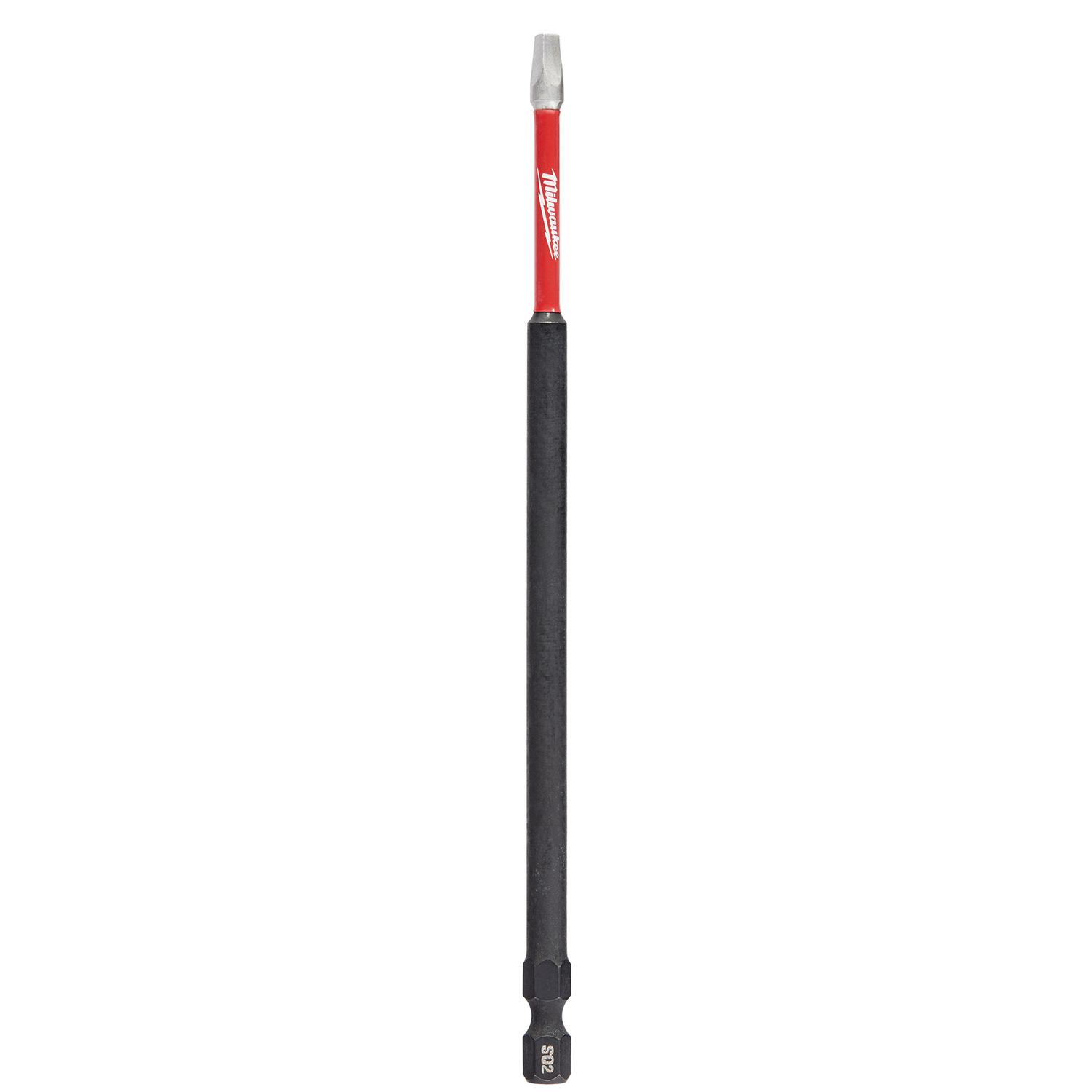 Milwaukee Shockwave Square #2 X 6 in. L Screwdriver Bit Steel 1 pc