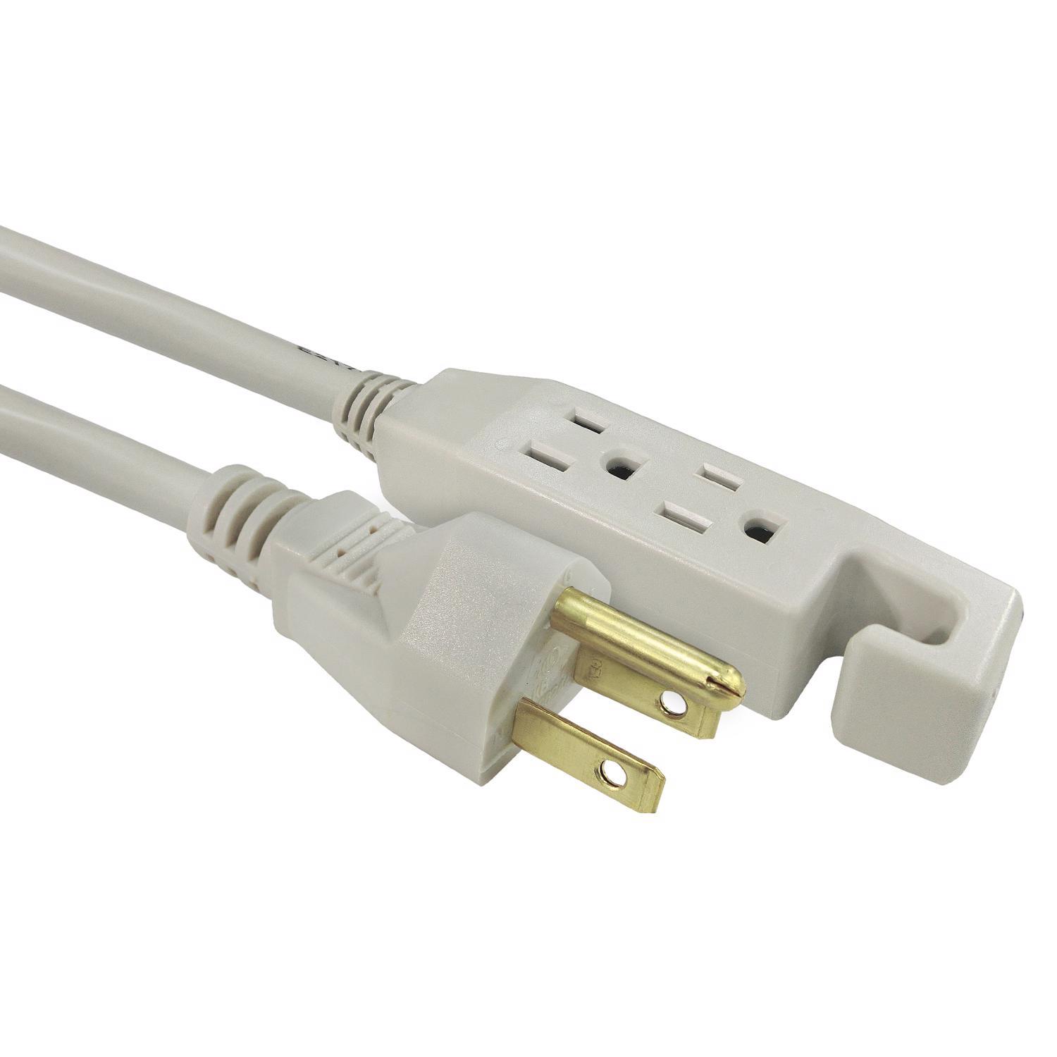 Ace Indoor 9 ft. L Beige Triple Outlet Cord 16/3 SJT