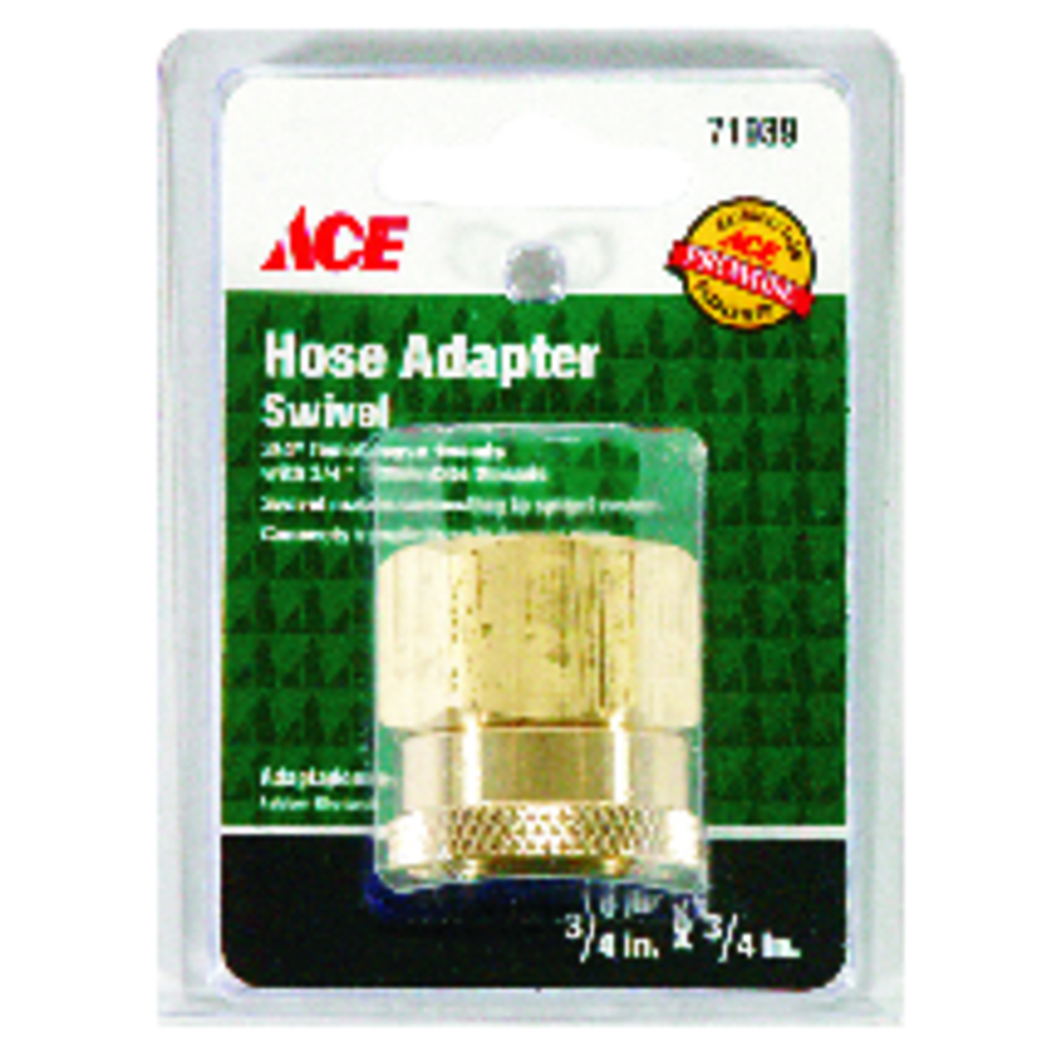 Ace 3/4 in. FHT x 3/4 in. FPT in. Brass Threaded Female Hose Adapter
