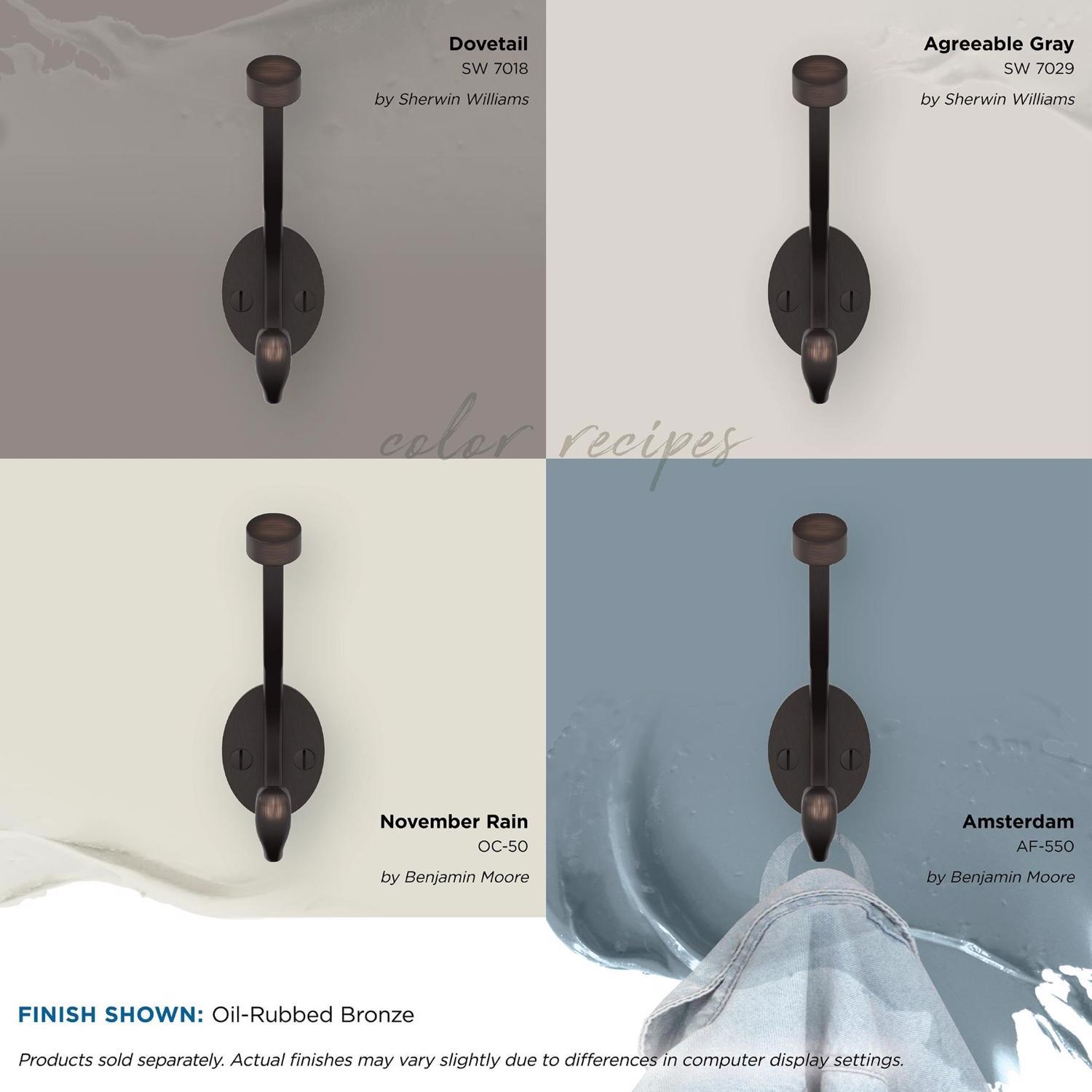 Amerock 5-1/2 in. L Bronze Zinc Medium Pilltop Coat and Hat Hook 1 pk