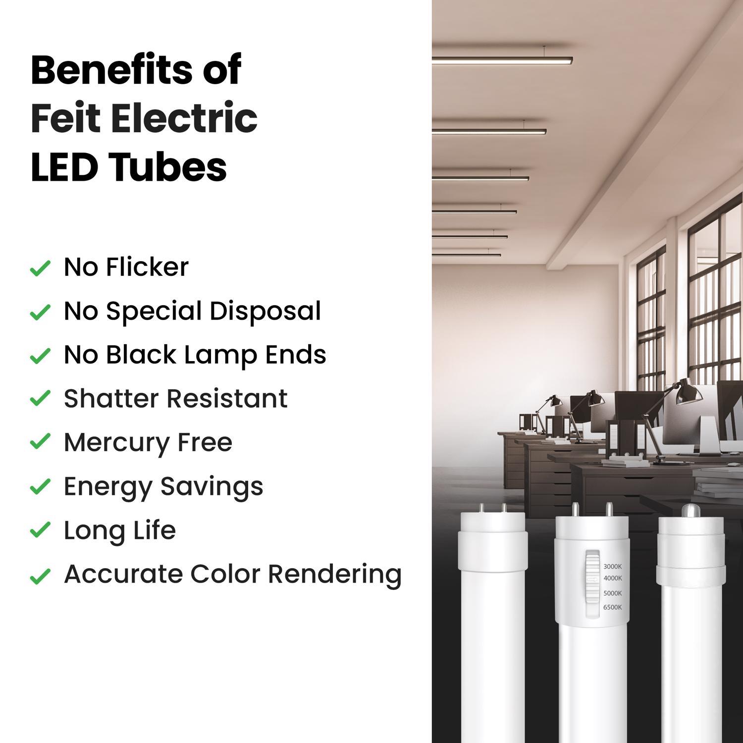 Feit Linear T8 G13 (Medium Bi-Pin) LED Bulb Cool White 32 Watt Equivalence 1 pk