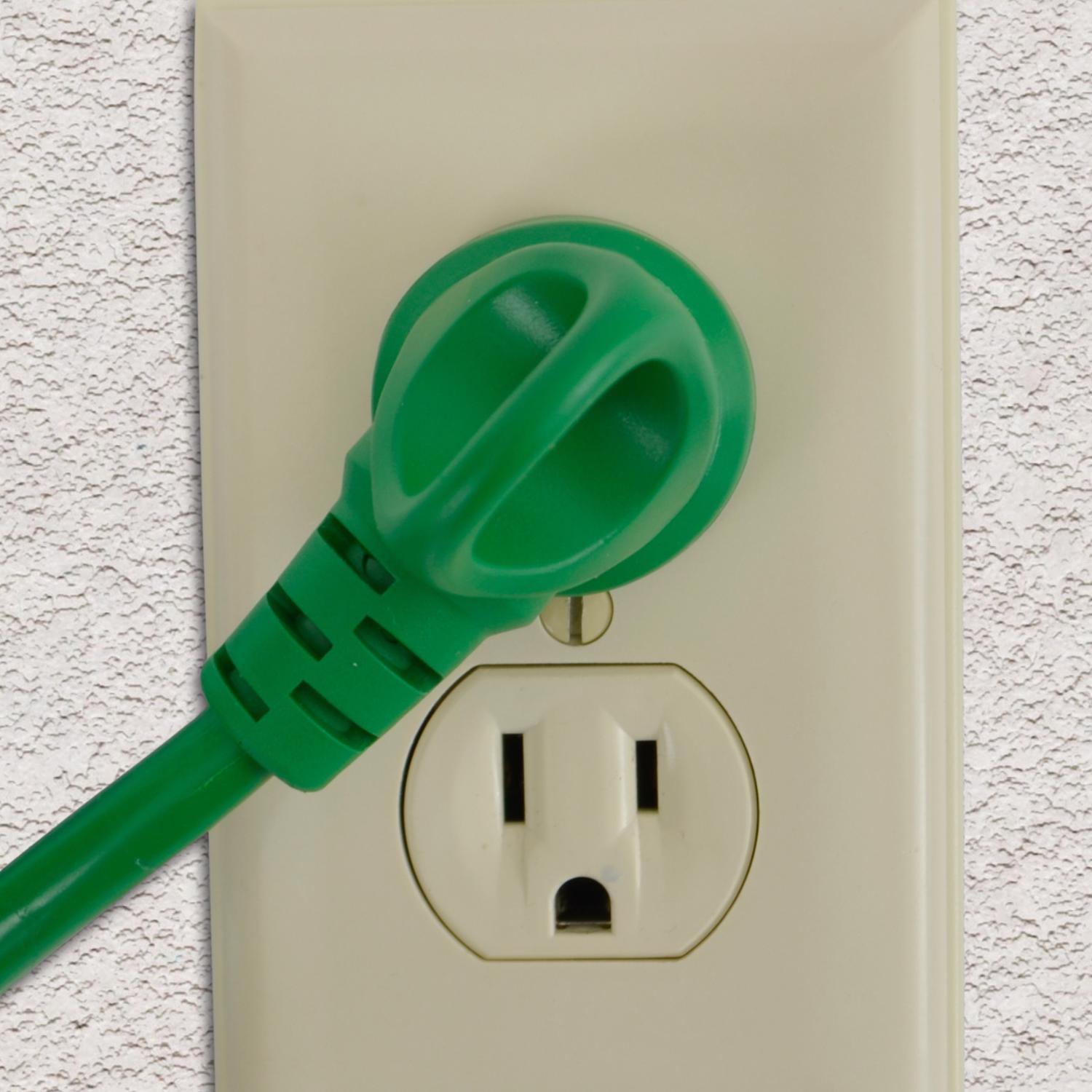 Conntek Indoor 6in. L Green Extension Cord 16/3 SJTW