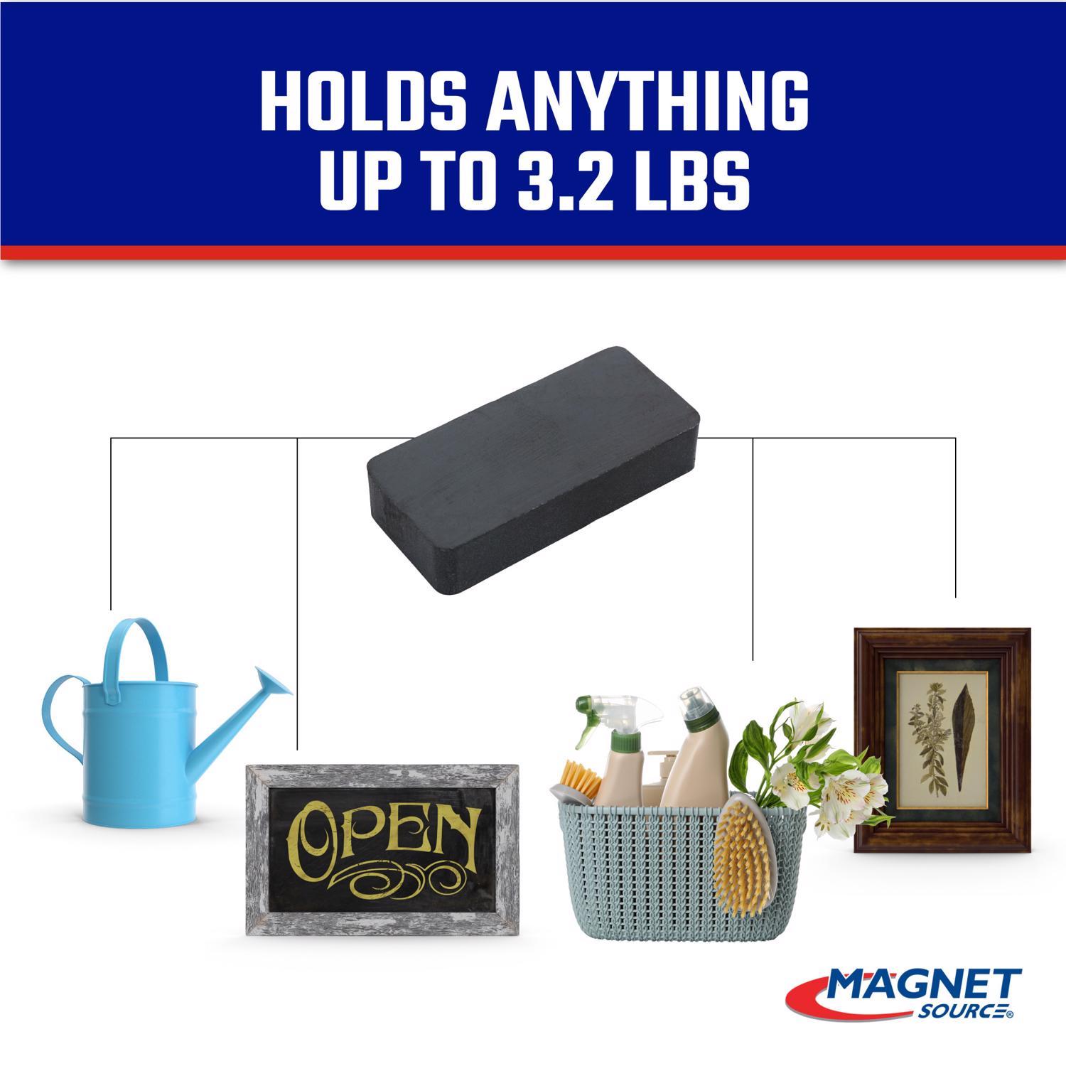 Magnet Source 1.875 in. L X.875 in. W Black Block Magnets 3 lb. pull 2 pc