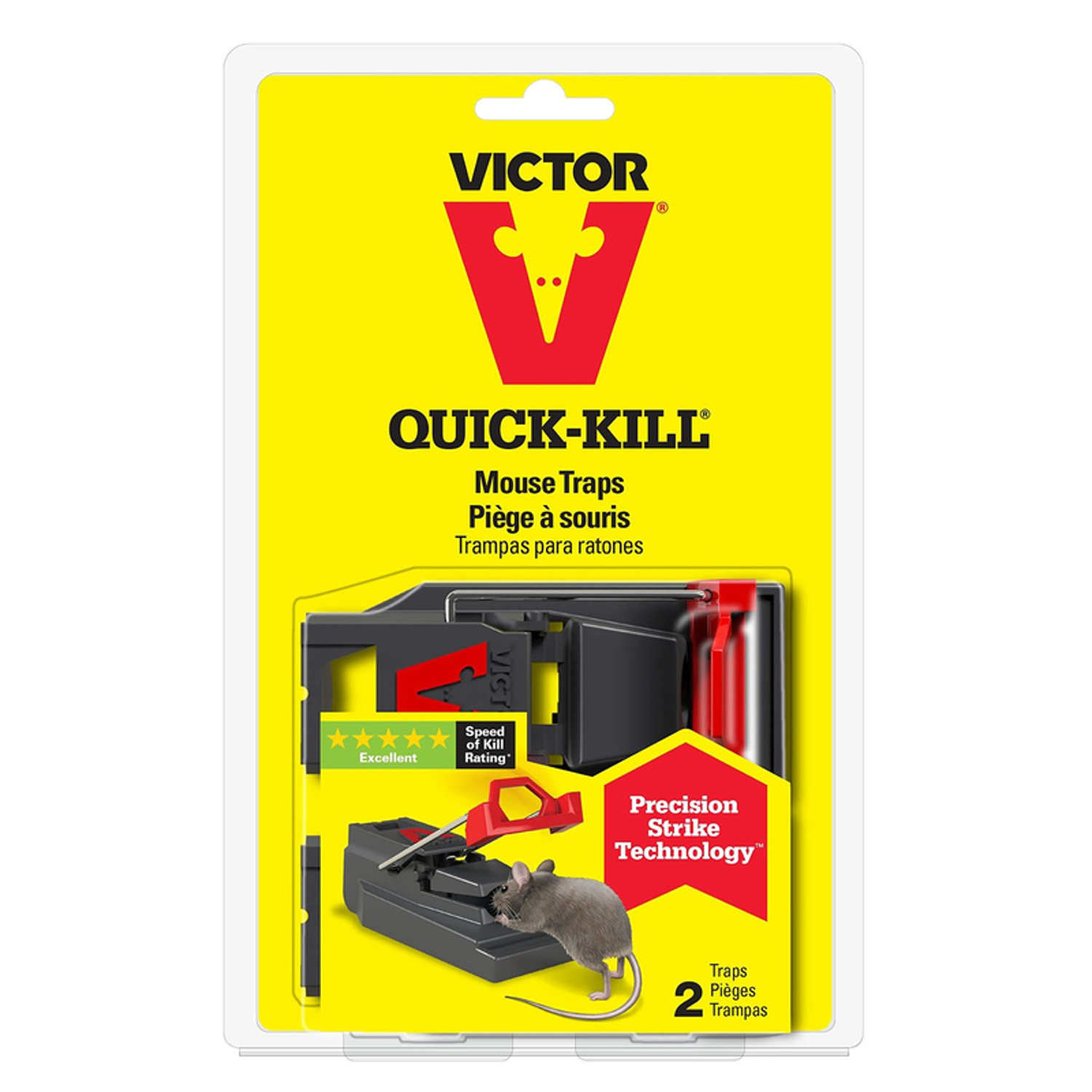 Victor Quick-Kill Small Snap Trap For Mice 2 pk