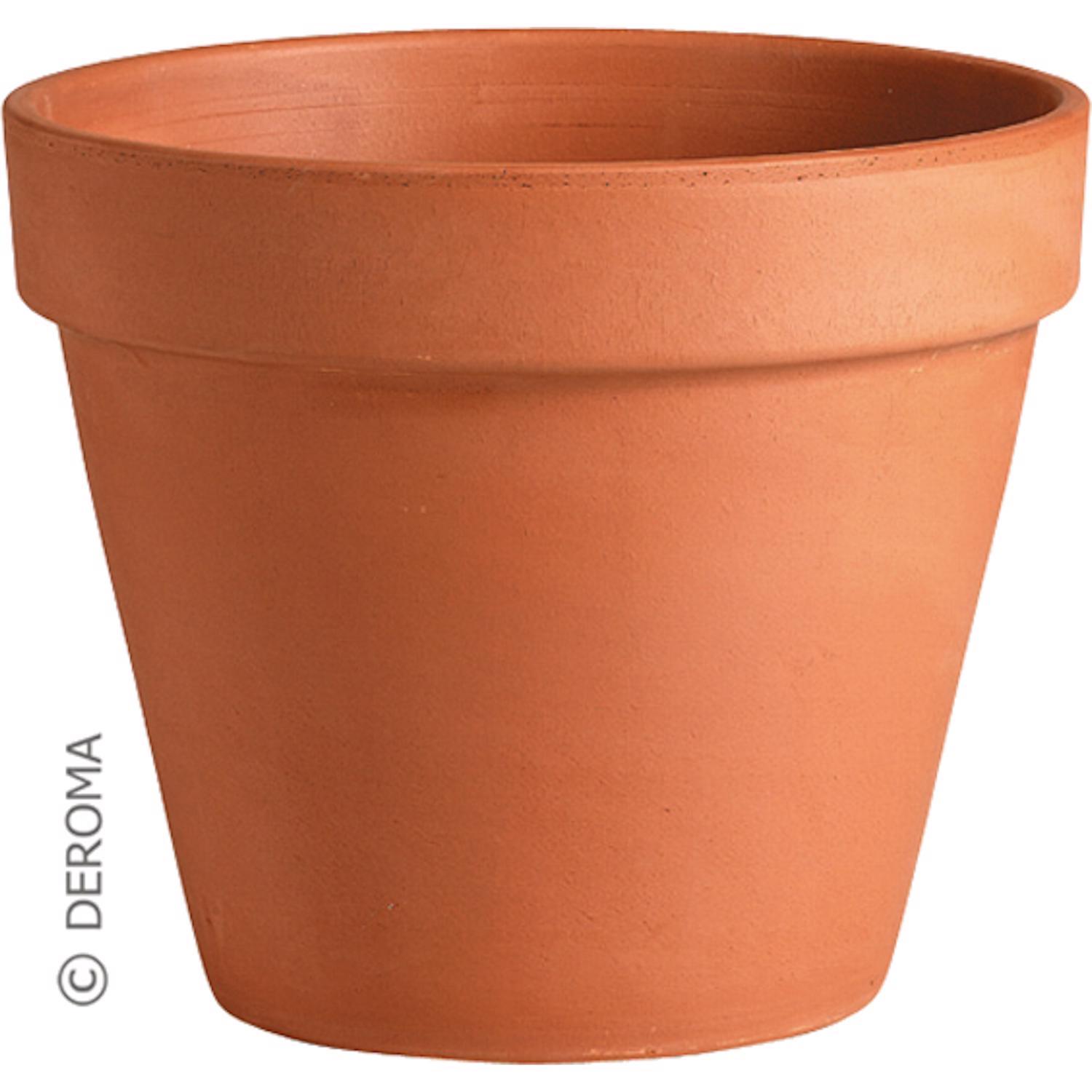 Deroma 9 in. H X 10 in. D Clay Traditional Planter Terracotta