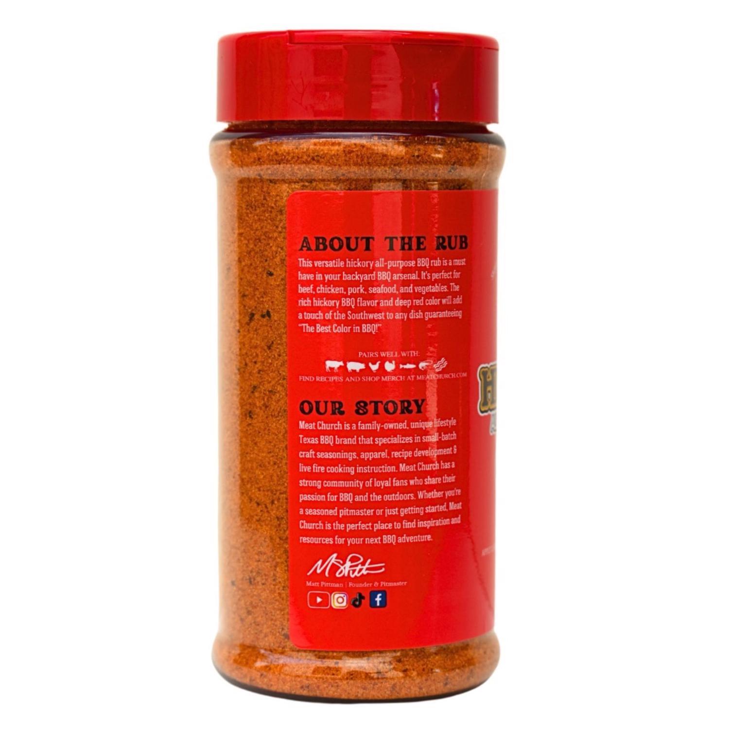 Meat Church Hickory All-Purpose HICKORY BBQ Rub 12.5 oz