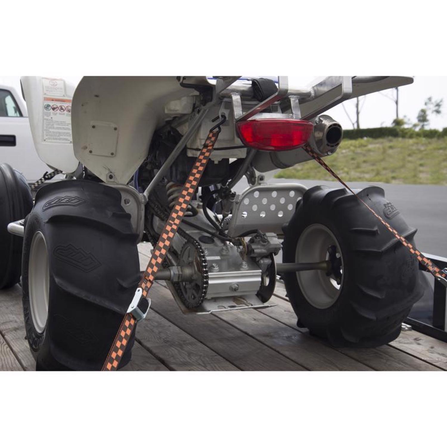 Keeper 1.25 in. W X 8 ft. L Black/Orange Tie Down Strap 400 lb 4 pk
