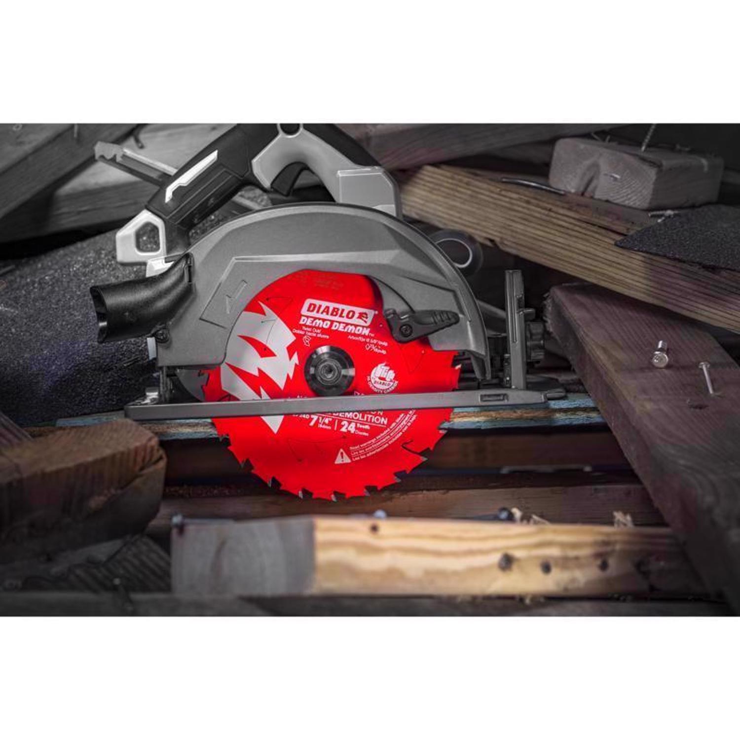 Diablo Demo Demon 7-1/4 in. D X 5/8 in. TiCo Hi-Density Carbide Circular Saw Blade 24 teeth 1 pk