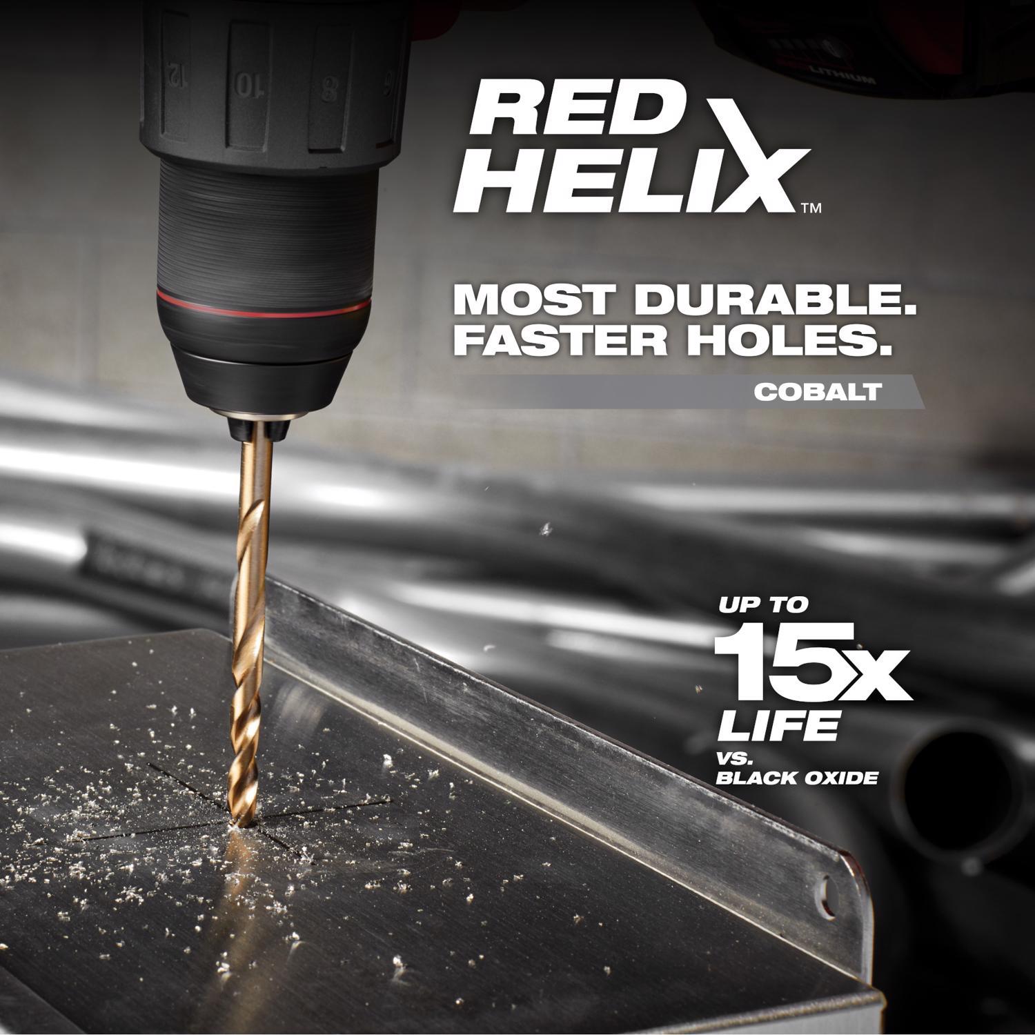 Milwaukee Red Helix 5/16 in. X 4-1/2 in. L Cobalt Thunderbolt Drill Bit 3-Flat Shank 1 pc