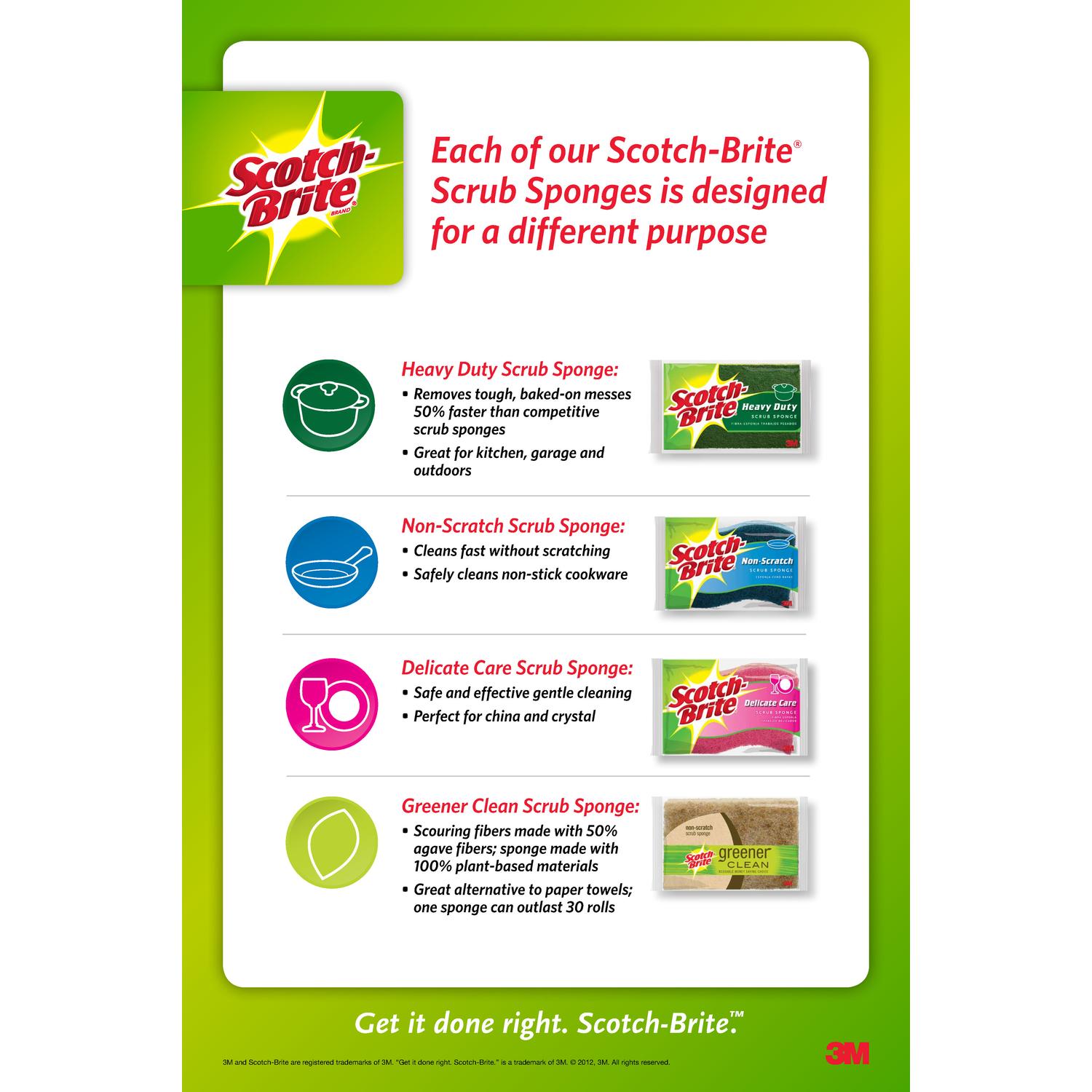 Scotch-Brite Non-Scratch Sponge For Multi-Purpose 2.6 in. L 3 pk