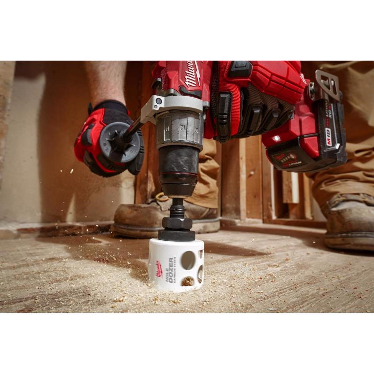 Milwaukee Hole Dozer 1-1/8 in. Carbide Tipped 2-1/8 in. L X 1/4 in. D Hole Saw
