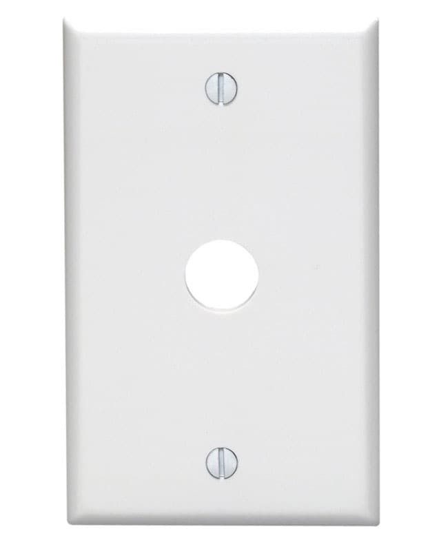 Leviton White 1 gang Thermoset Plastic Cable/Telco Wall Plate 1 pk