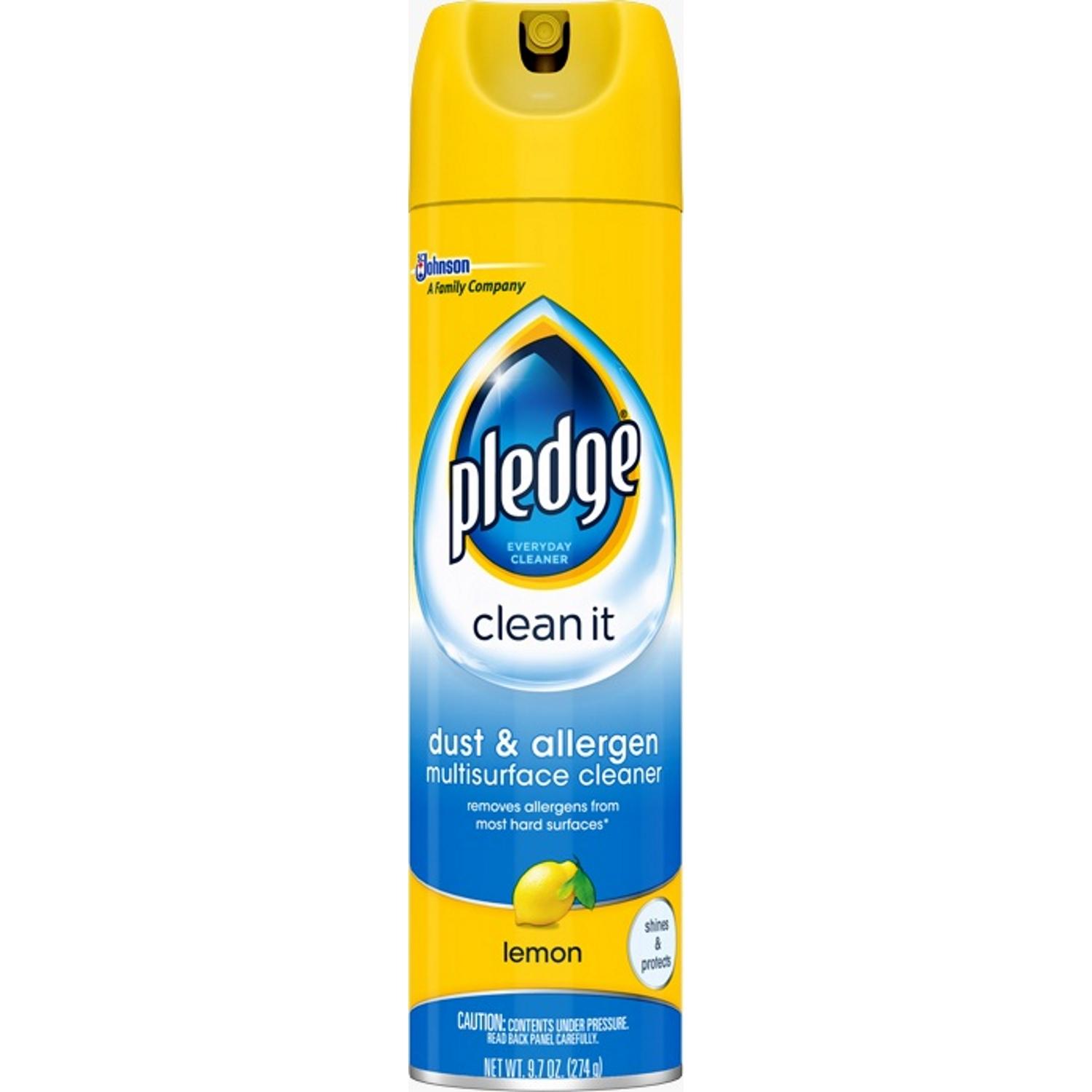 Pledge Dust & Allergen Lemon Scent Furniture Polish 9.7 oz Spray