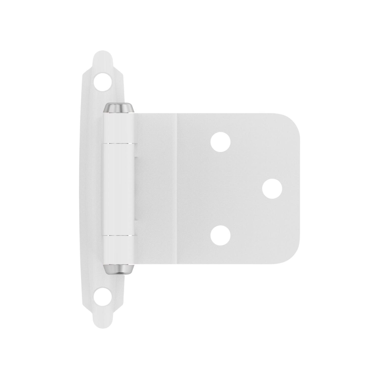 Amerock 2-15/79 in. W X 2-3/4 in. L White Steel Self-Closing Hinge 2 pk