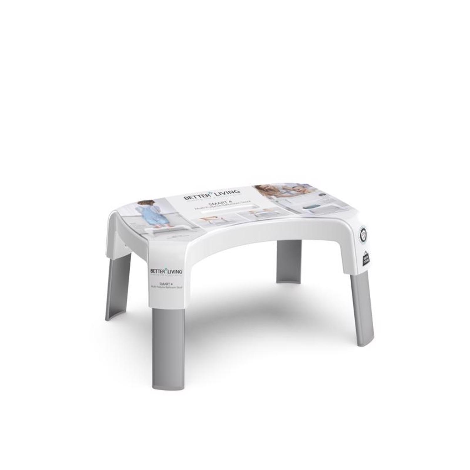 Better Living White Plastic Toilet Stool
