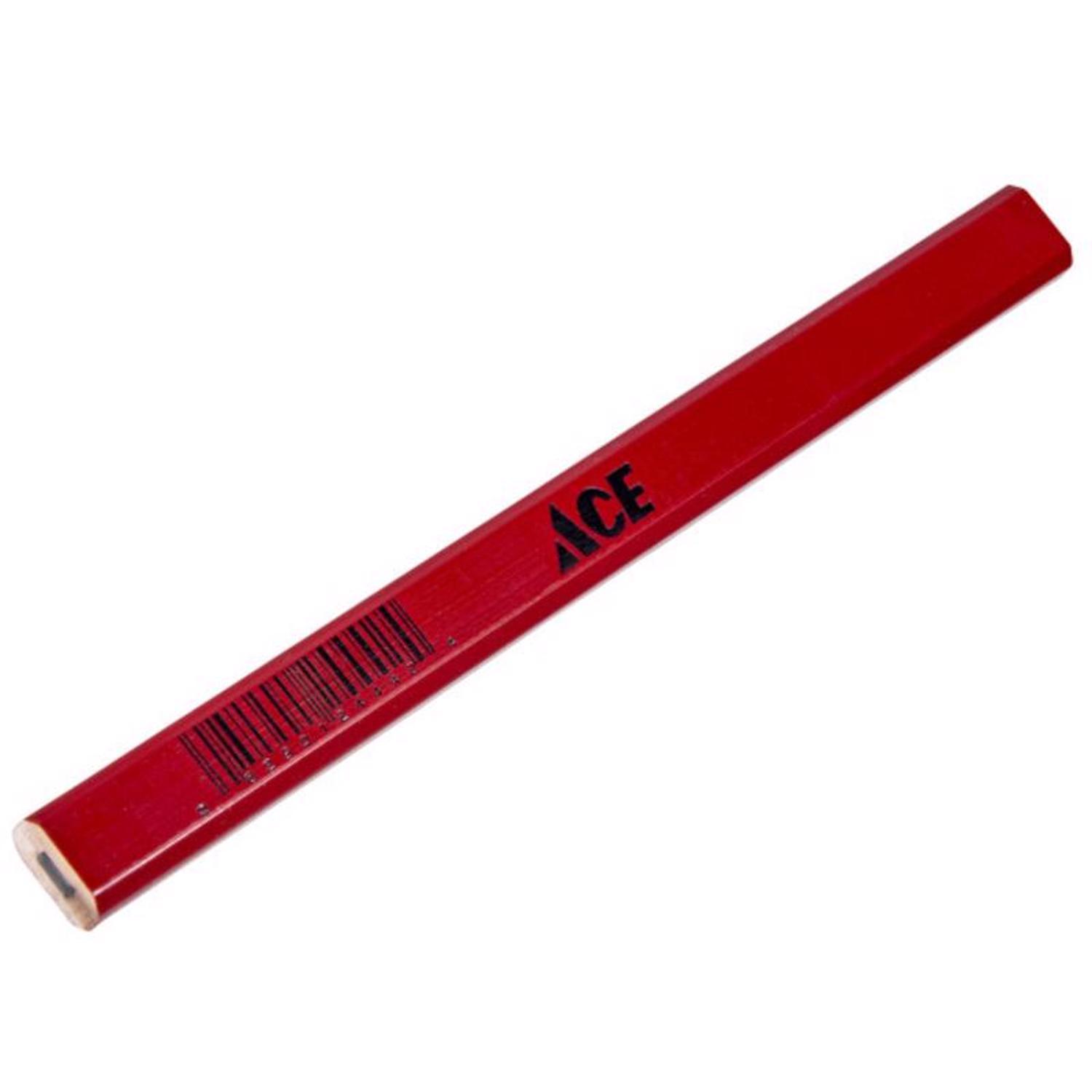 Ace 7 in. L Carpenter Pencil Red 1 pc