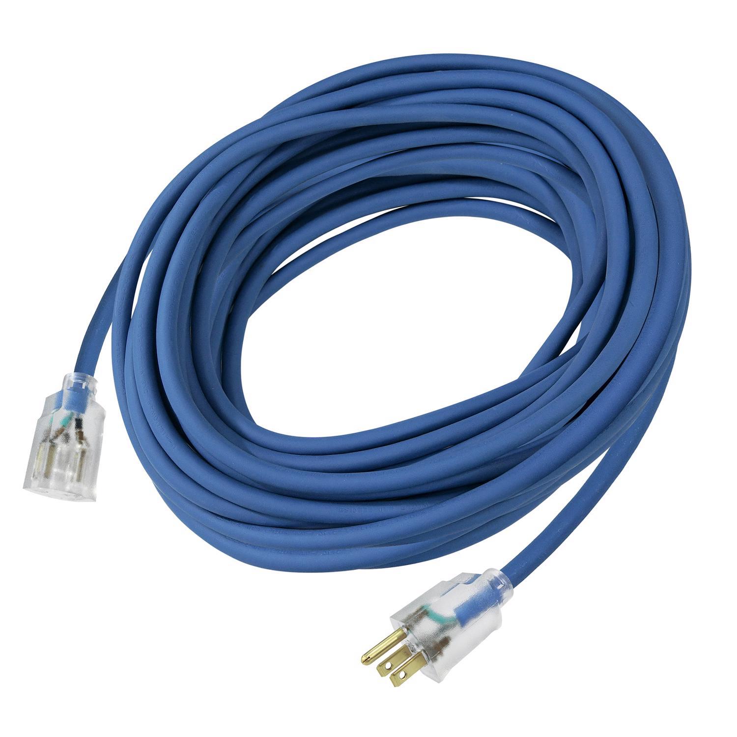 Ace Outdoor 100 ft. L Blue Extension Cord 14/3 SJOW