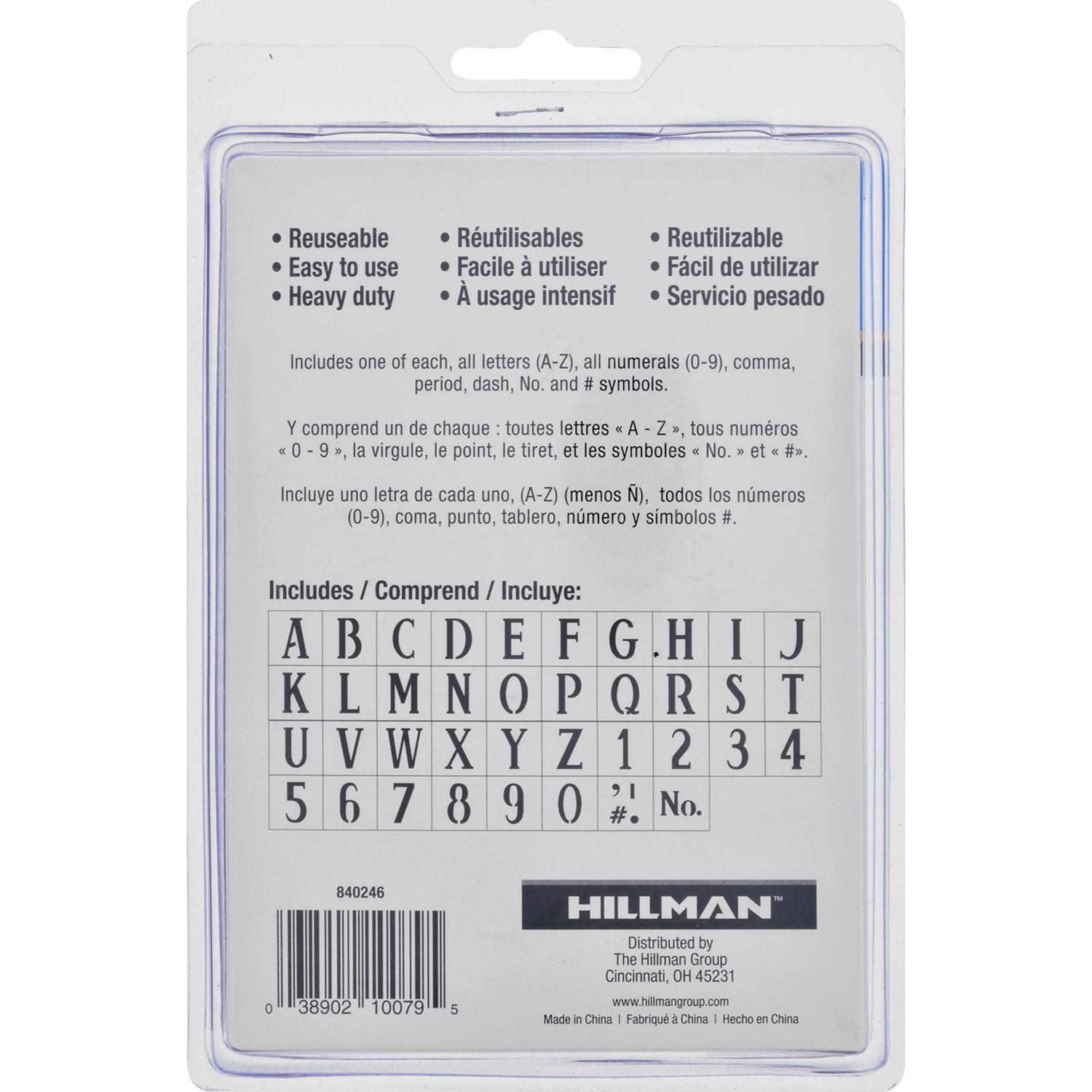 HILLMAN 4 in. Card Stock Decorative Serif Letter & Number Stencil Pack 4 in. Stencil Set 38 pk