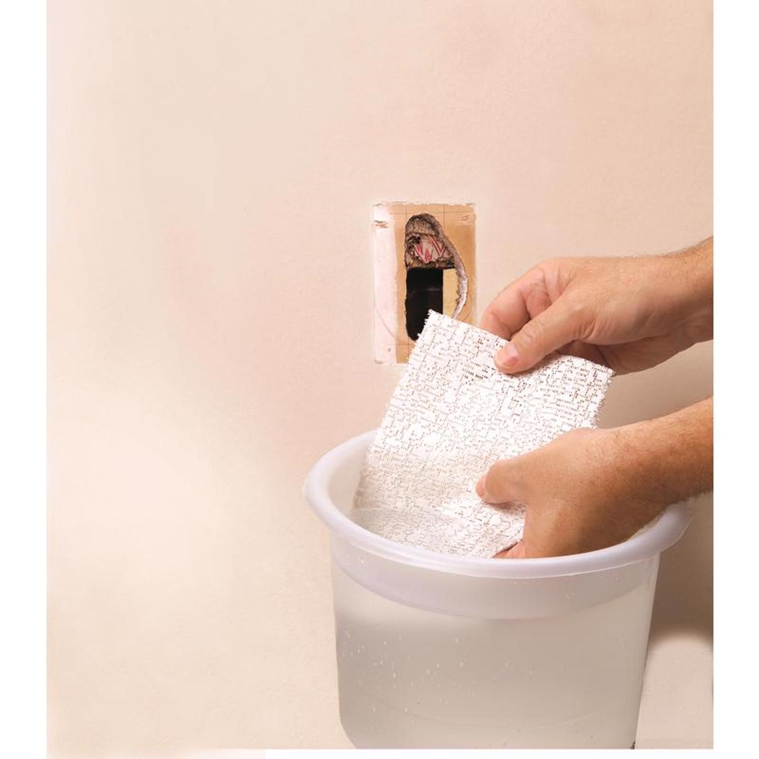 Hyde 15in. L x 5in. W Composite White Wet & Set Wall And Ceiling Repair Patch