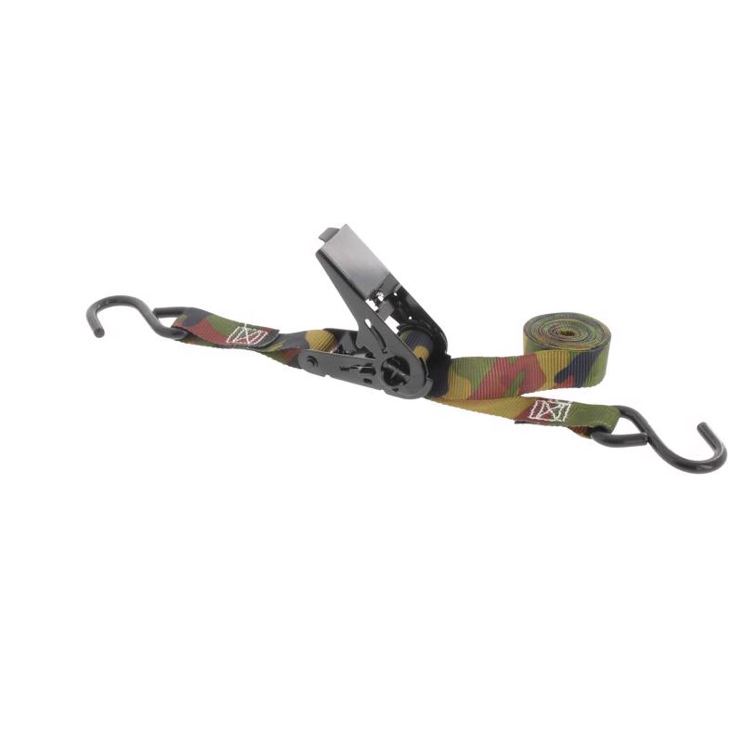 Keeper 1 in. W X 8 ft. L Camo Tie Down w/Ratchet 400 lb 4 pk