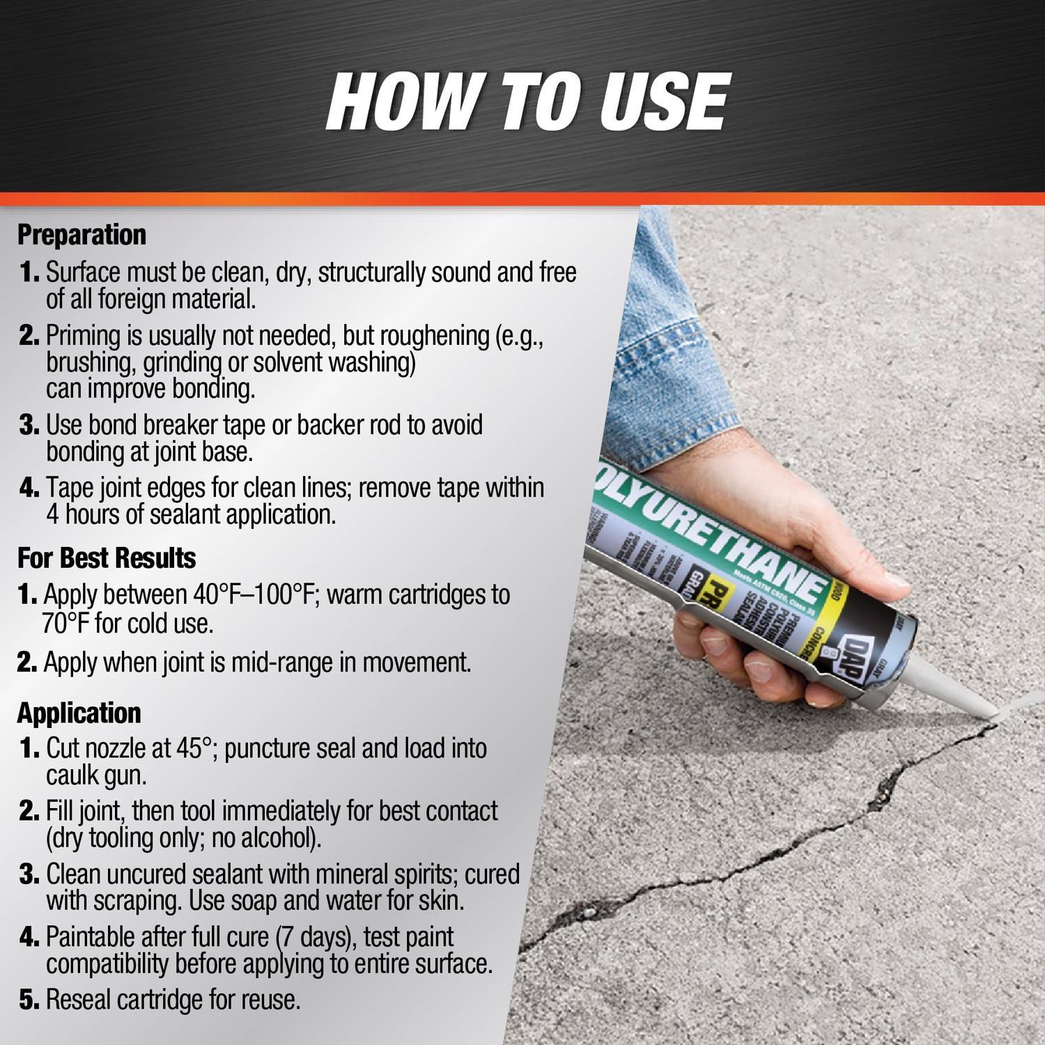 DAP Pro Grade Polyurethane Construction Adhesive Sealant 10.1 oz