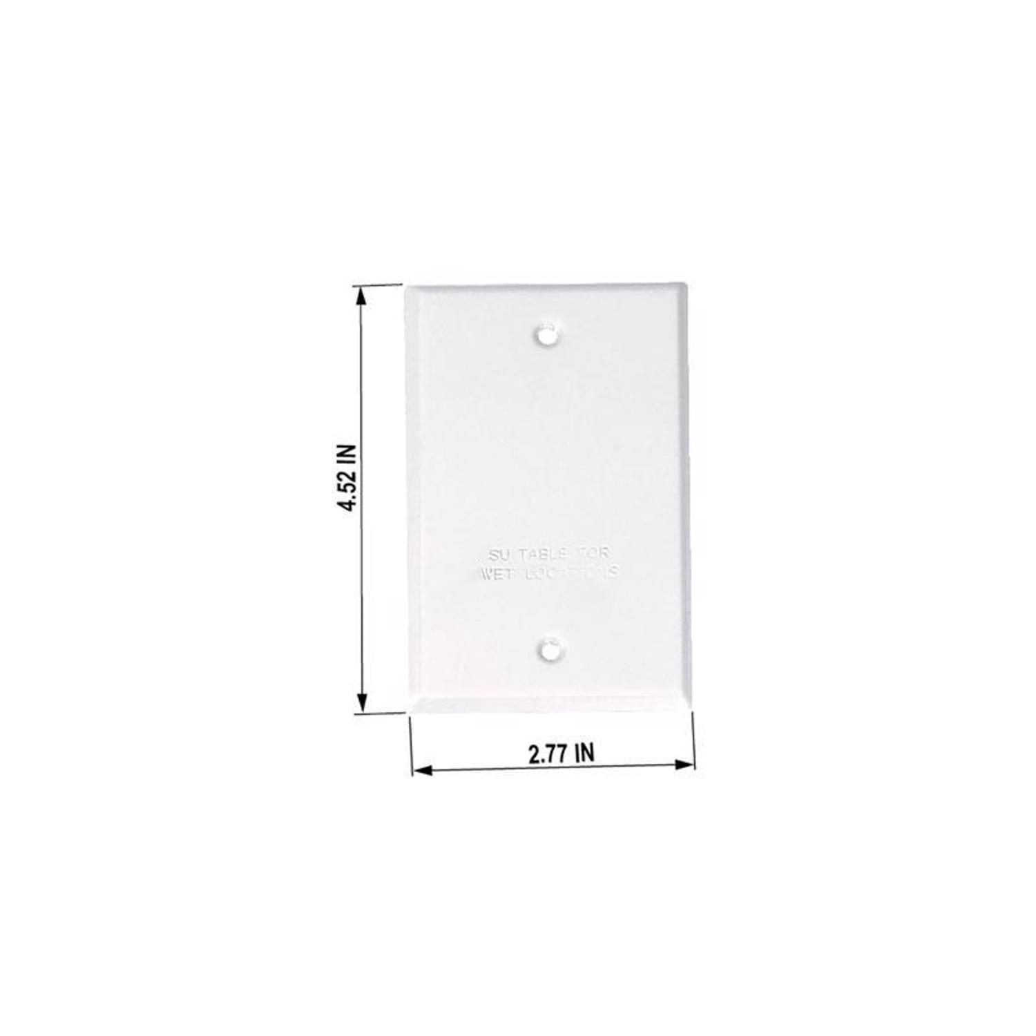 Sigma Engineered Solutions Rectangle Stamped Steel 1 gang 4.52 in. H X 2.77 in. W Flat Box Cover