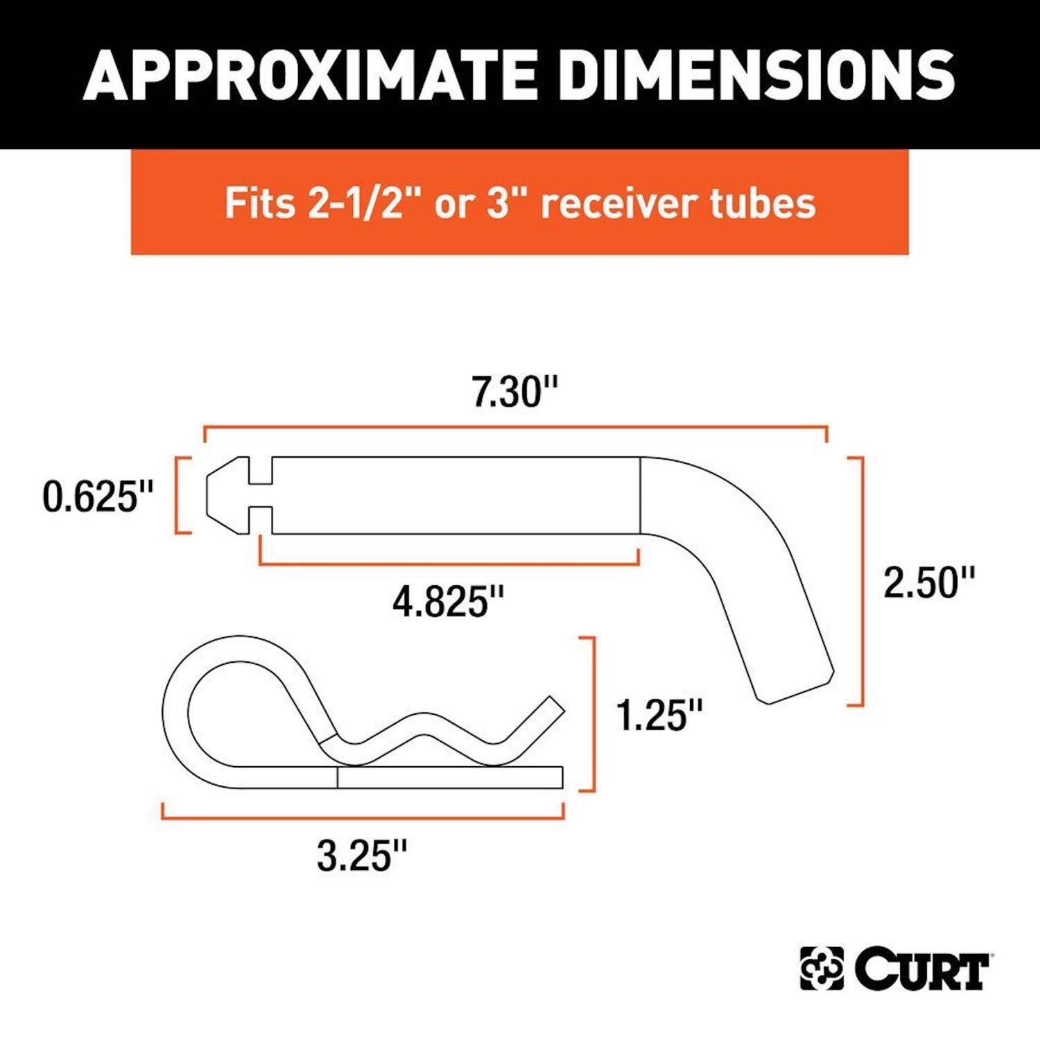 CURT 21000 lb. cap. Hitch Pin and Clip