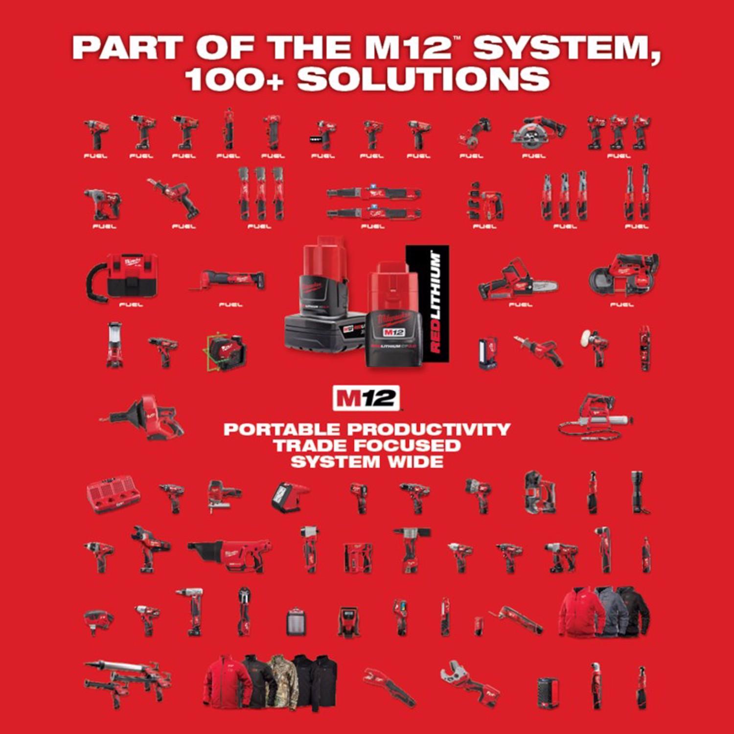 Milwaukee M12 12 V 120 psi Tire Inflator