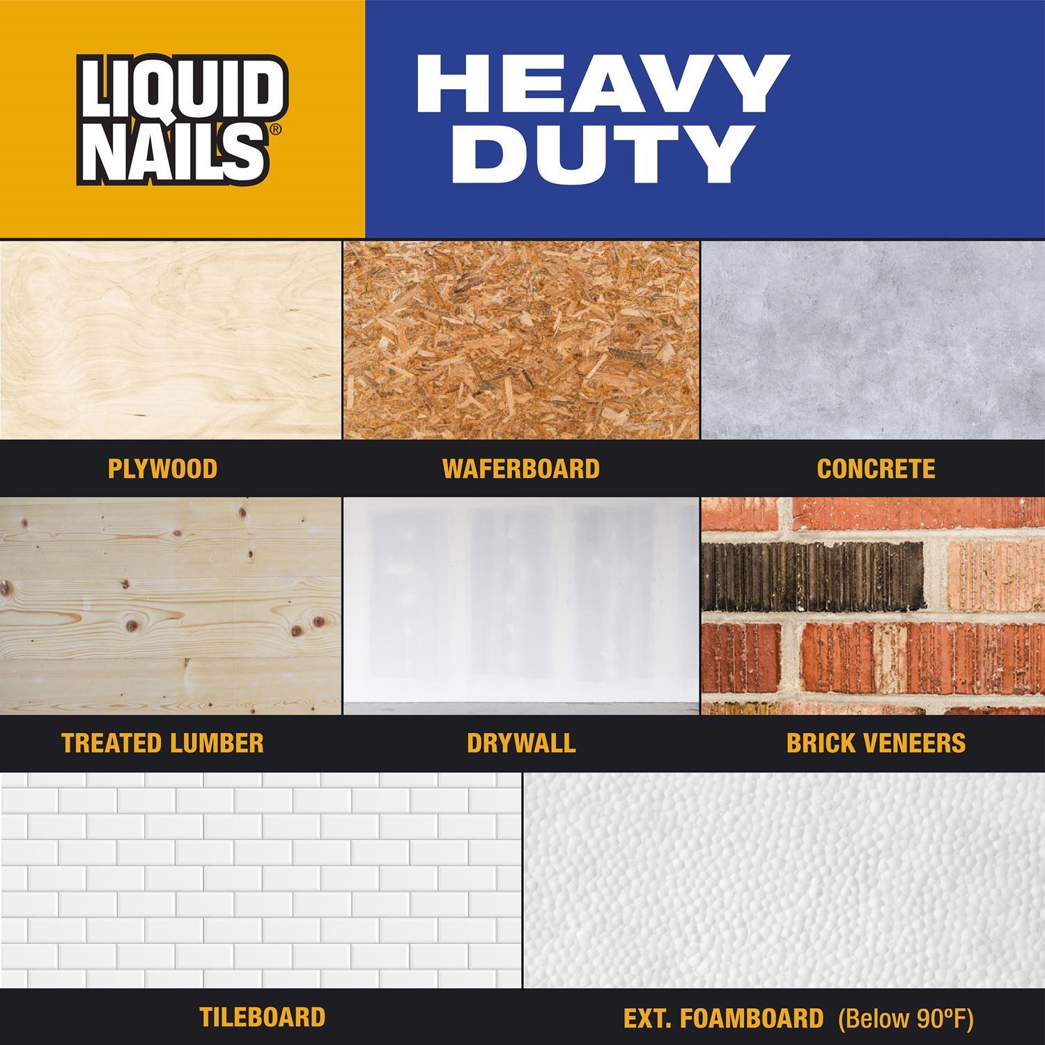 Liquid Nails Heavy Duty Acrylic Latex Construction Adhesive 28 oz