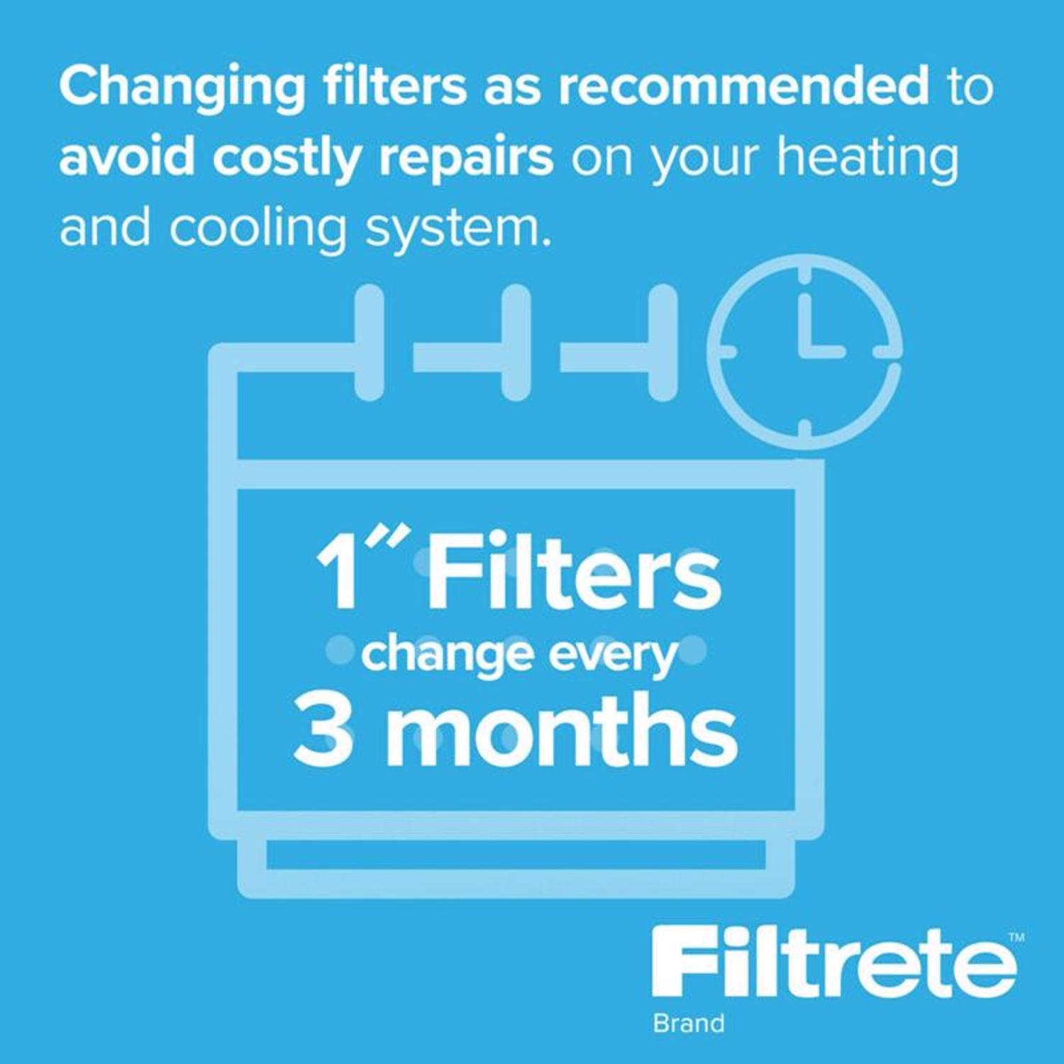 Filtrete 20 in. W X 20 in. H X 1 in. D 11 MERV Pleated Air Filter 2 pk
