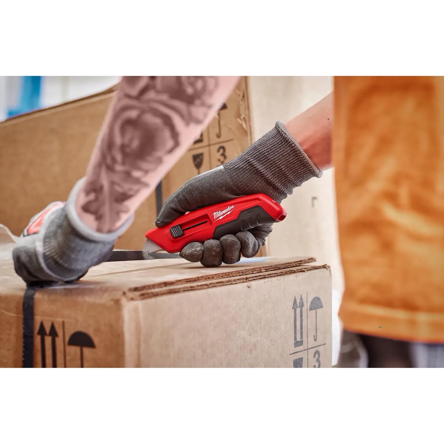 Milwaukee 6.25 in. Side Slide Utility Knife Red 1 pc
