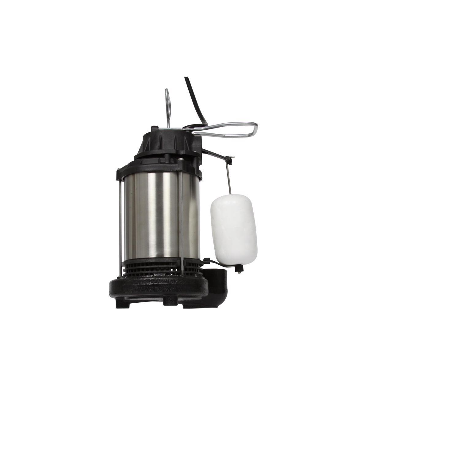 Wayne 1/3 HP 4600 gph Stainless Steel Vertical Float Switch AC Sump Pump 8 ft.