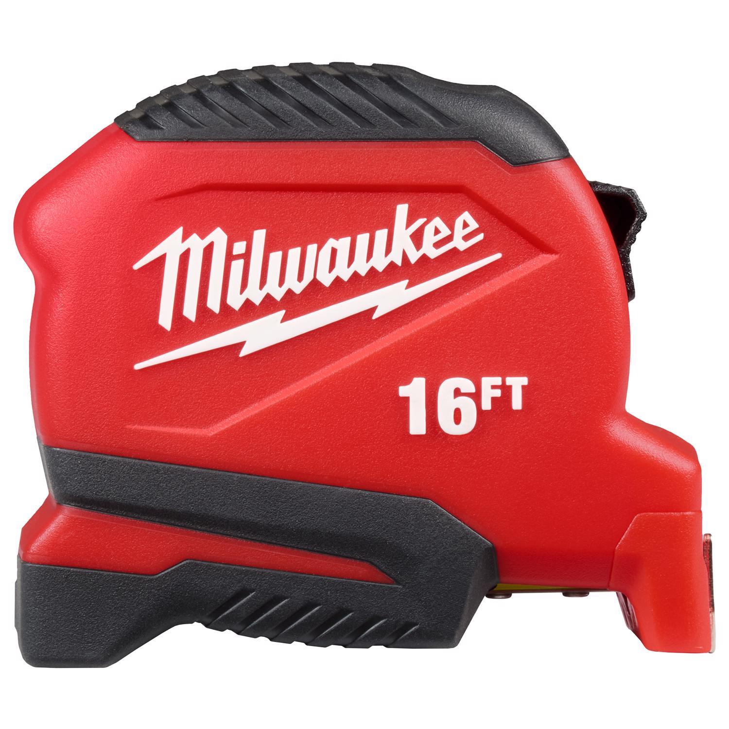 Milwaukee 16 ft. L X 1.92 in. W Compact Tape Measure 1 pk