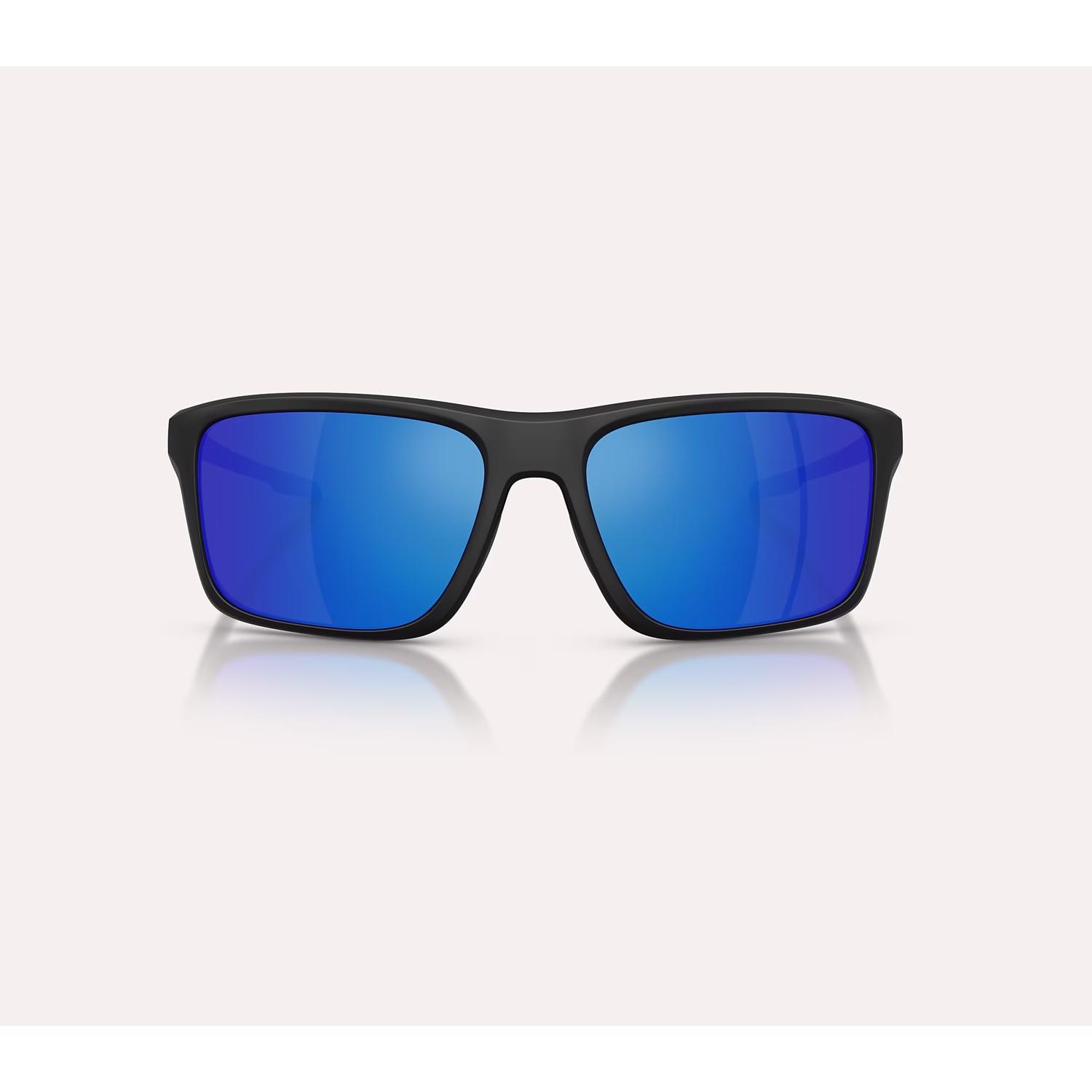Native Tavern Sunglasses Men's Matte Black Frame Blue Reflex Lens Polarized Blue Light Blocking