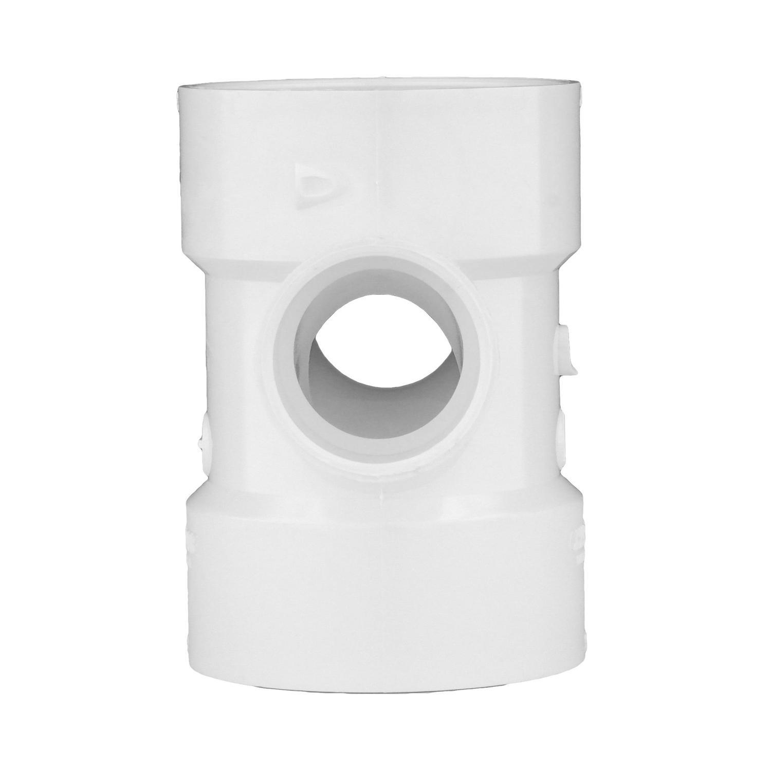 Charlotte Pipe Schedule 40 3 in. Hub X 3 in. D Hub PVC Sanitary Tee 1 pk