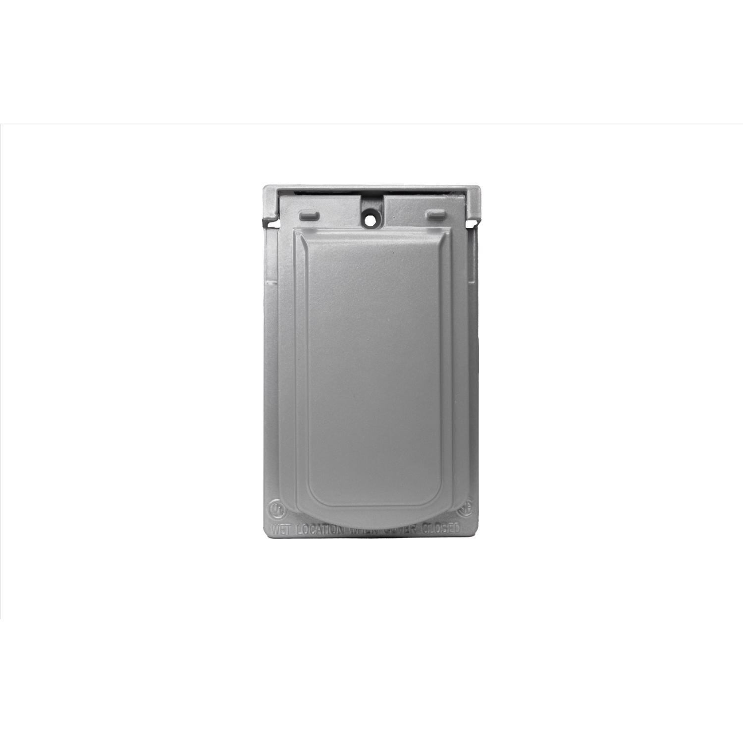 Sigma Engineered Solutions Rectangle Die-Cast Metal 1 gang 4.57 in. H X 2.83 in. W Vertical GFCI Cov