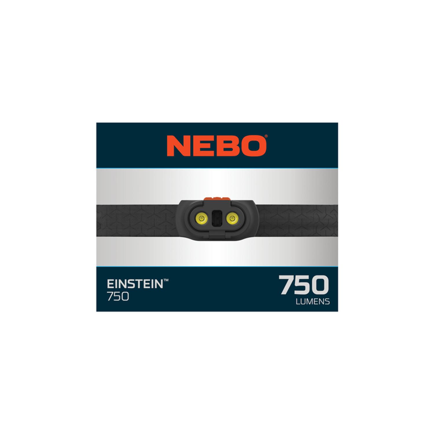 NEBO Einstein 750 lm Gray LED Head Lamp AAA Battery