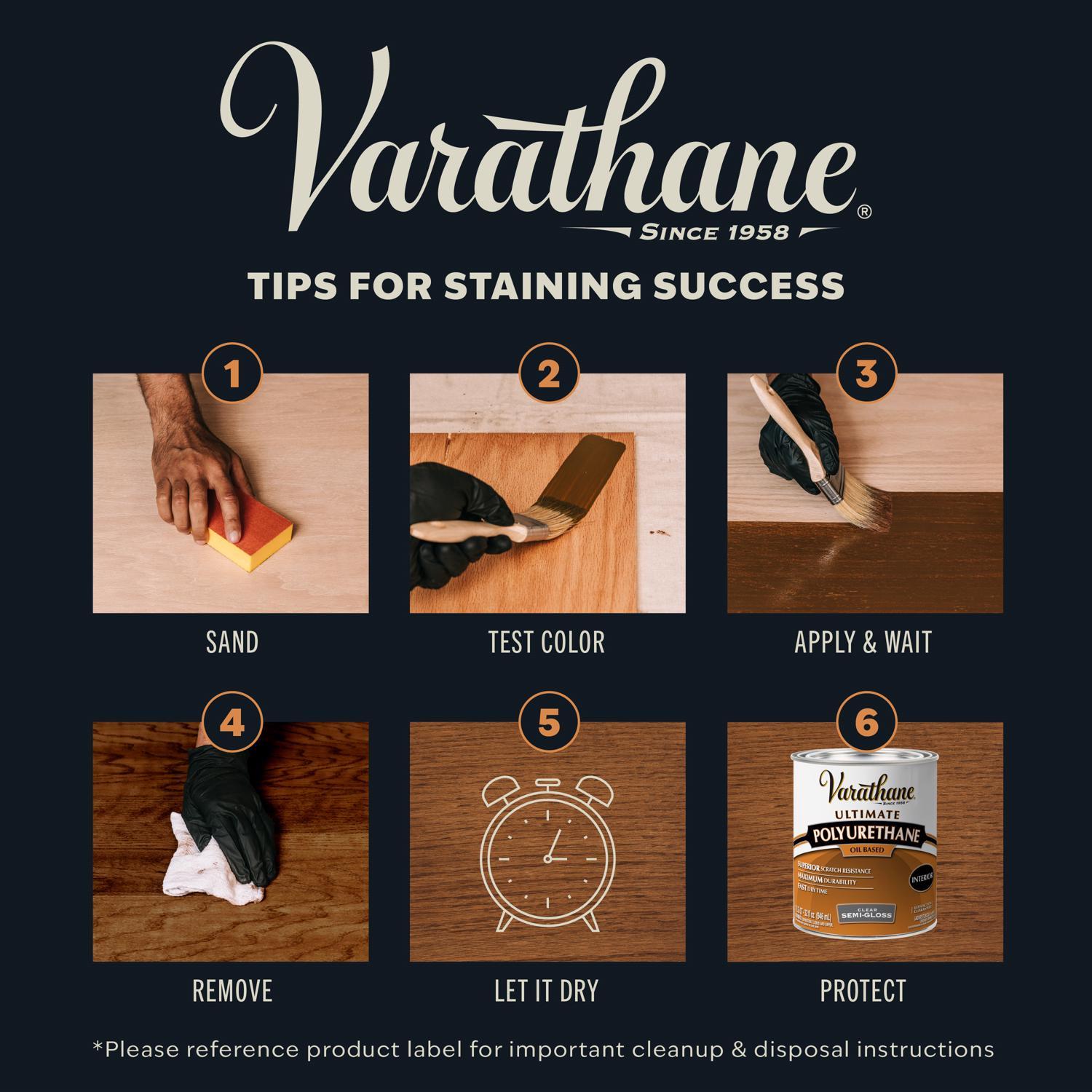 Varathane Premium Worn Navy Oil-Based Fast Dry Wood Stain 1 qt