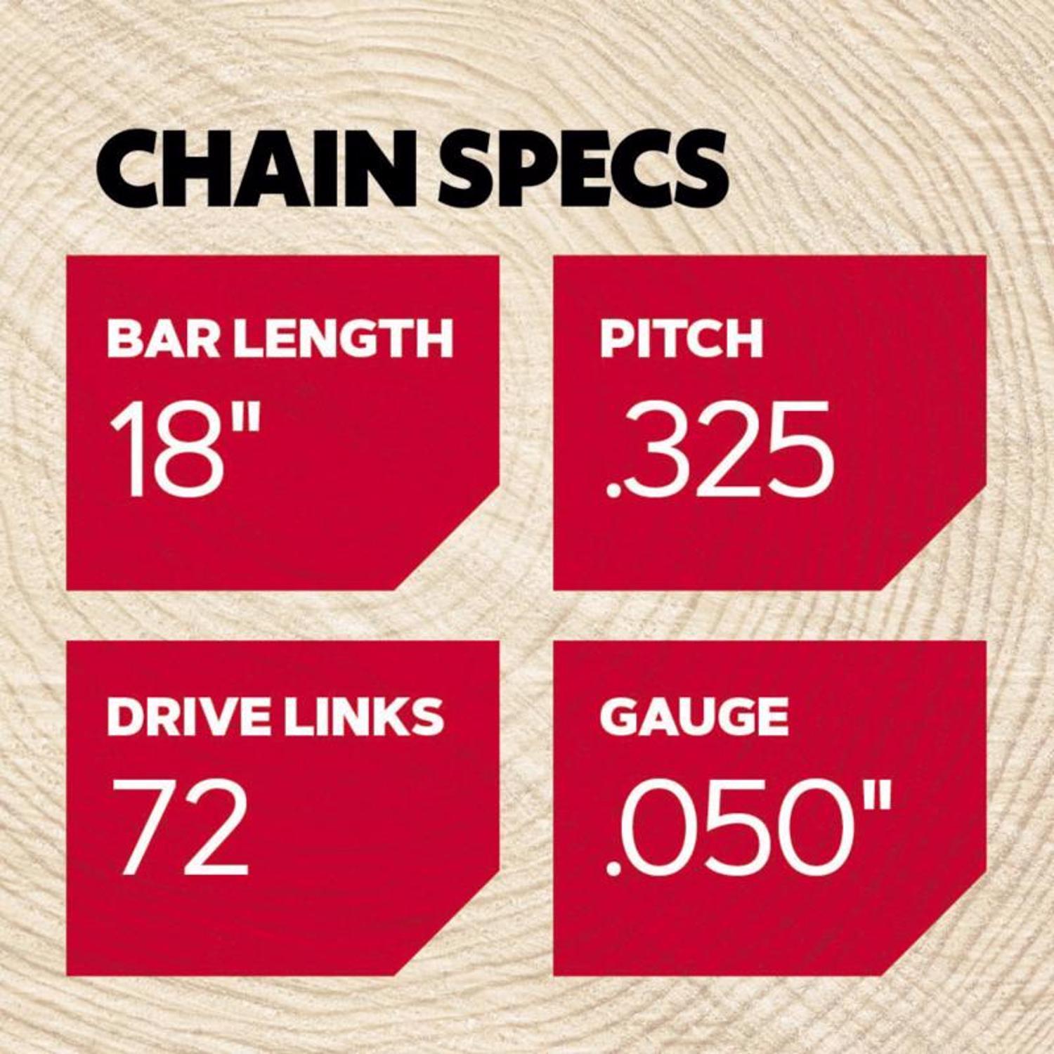 Oregon SpeedCut M72 18 in. Chainsaw Chain 72 links