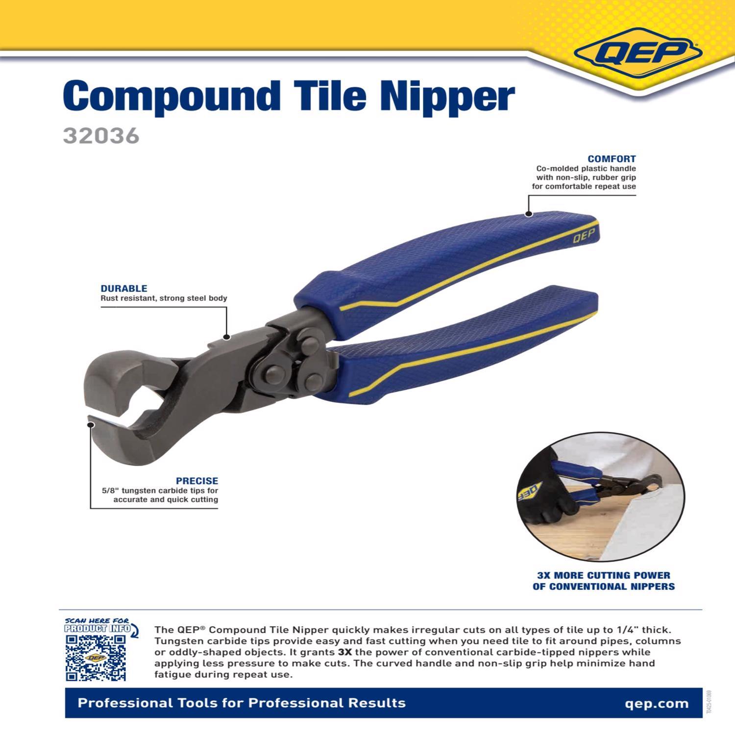QEP 2.5 in. H X 1 in. W X 9 in. L Steel Tile Nipper 1 pk