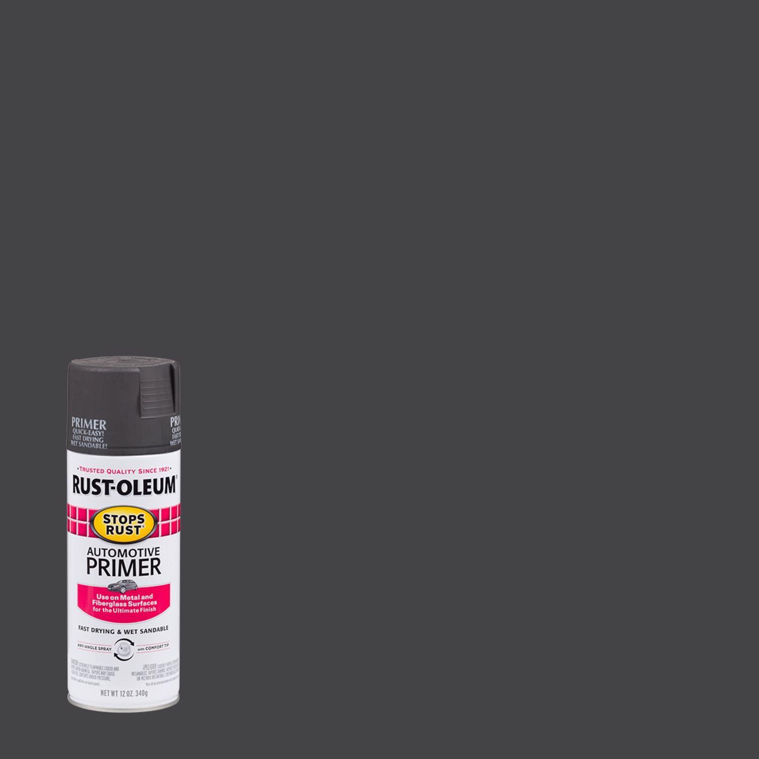 Rust-Oleum Stops Rust Dark Gray Flat Oil-Based Alkyd Spray Primer 12 oz