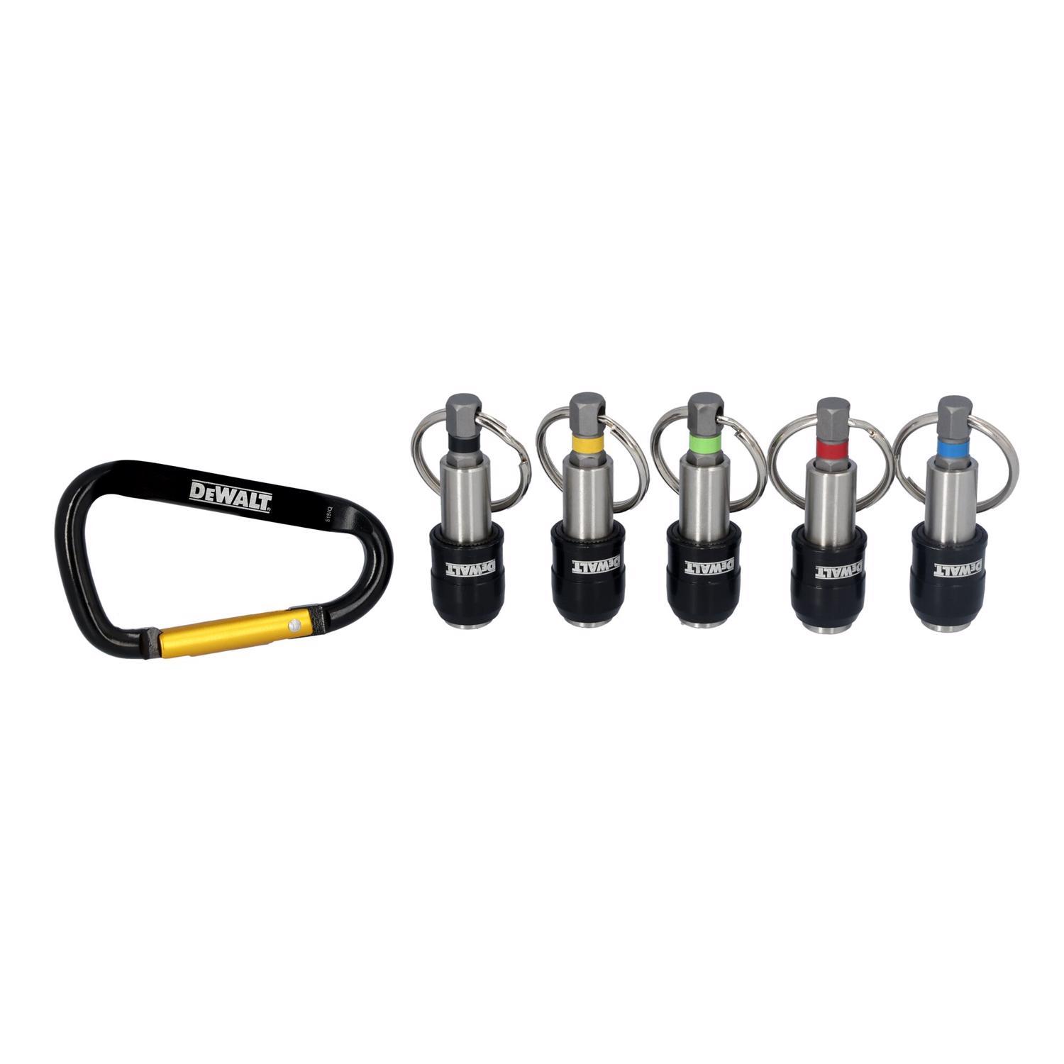 DeWalt 1 in. Hardened Alloy Steel Key Ring Quick-Change Hex Extension 1/4 in. Hex Shank 5 pc