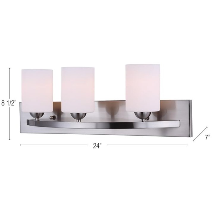 Canarm Hampton 3 Light Bath Vanity Light