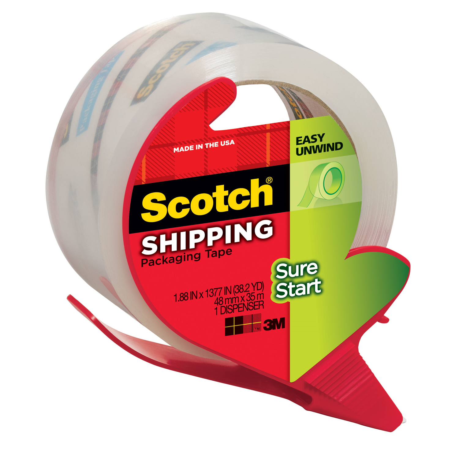 3M Scotch 1.88 in. W X 38.2 in. L Heavy Duty Packaging Tape Clear