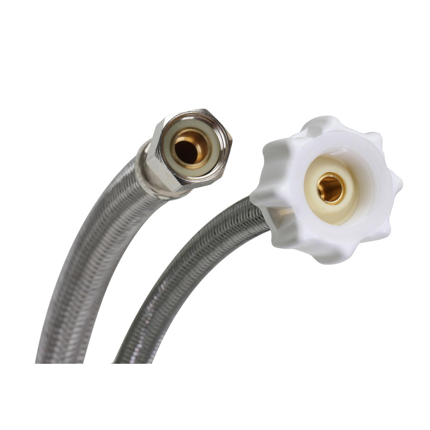 Fluidmaster 3/8 in. Ballcock X 7/8 in. D Ballcock 12 in. Braided Stainless Steel Toilet Supply Line