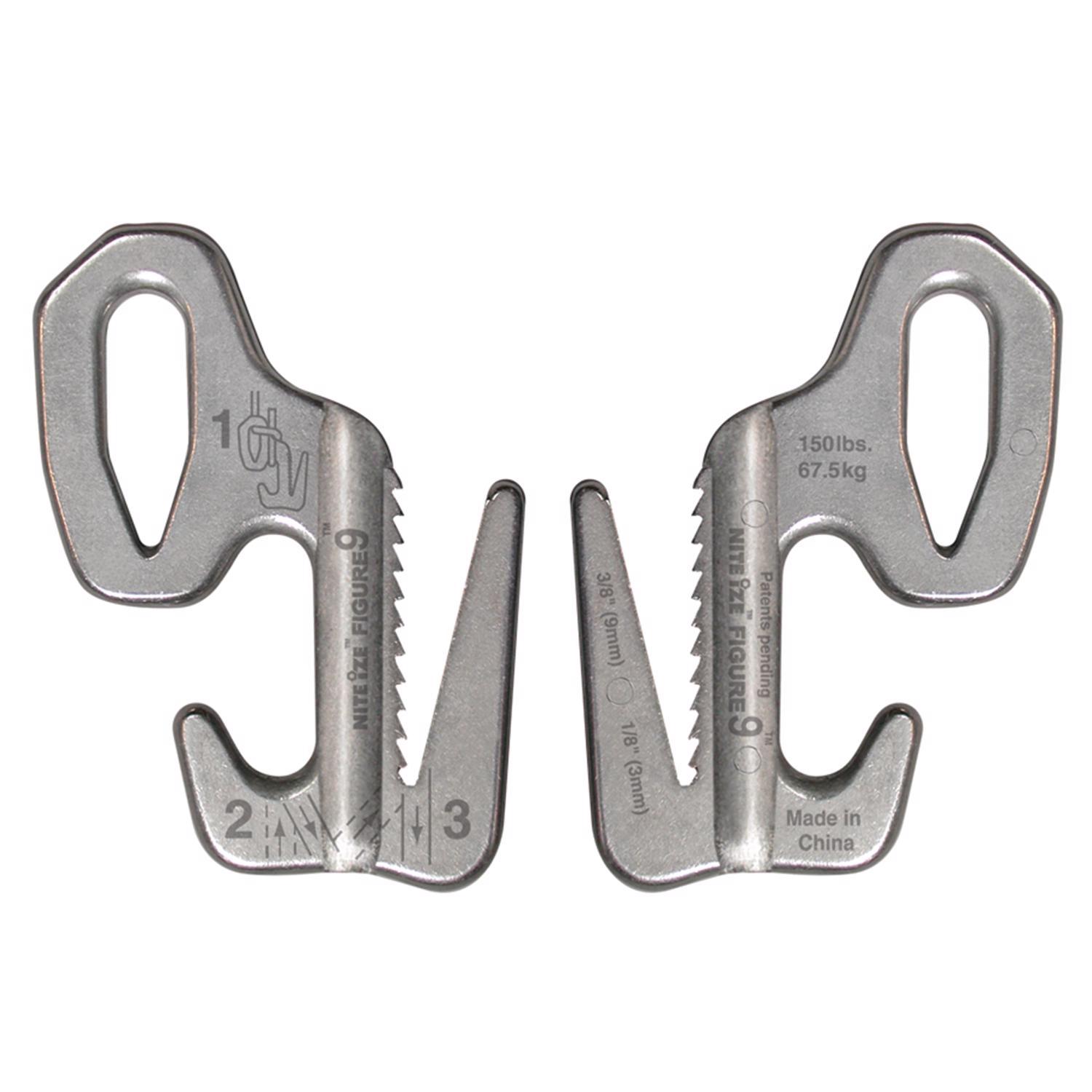 Nite Ize Figure 9 3 in. L Silver Twisted Plastic Tie-Down Rope