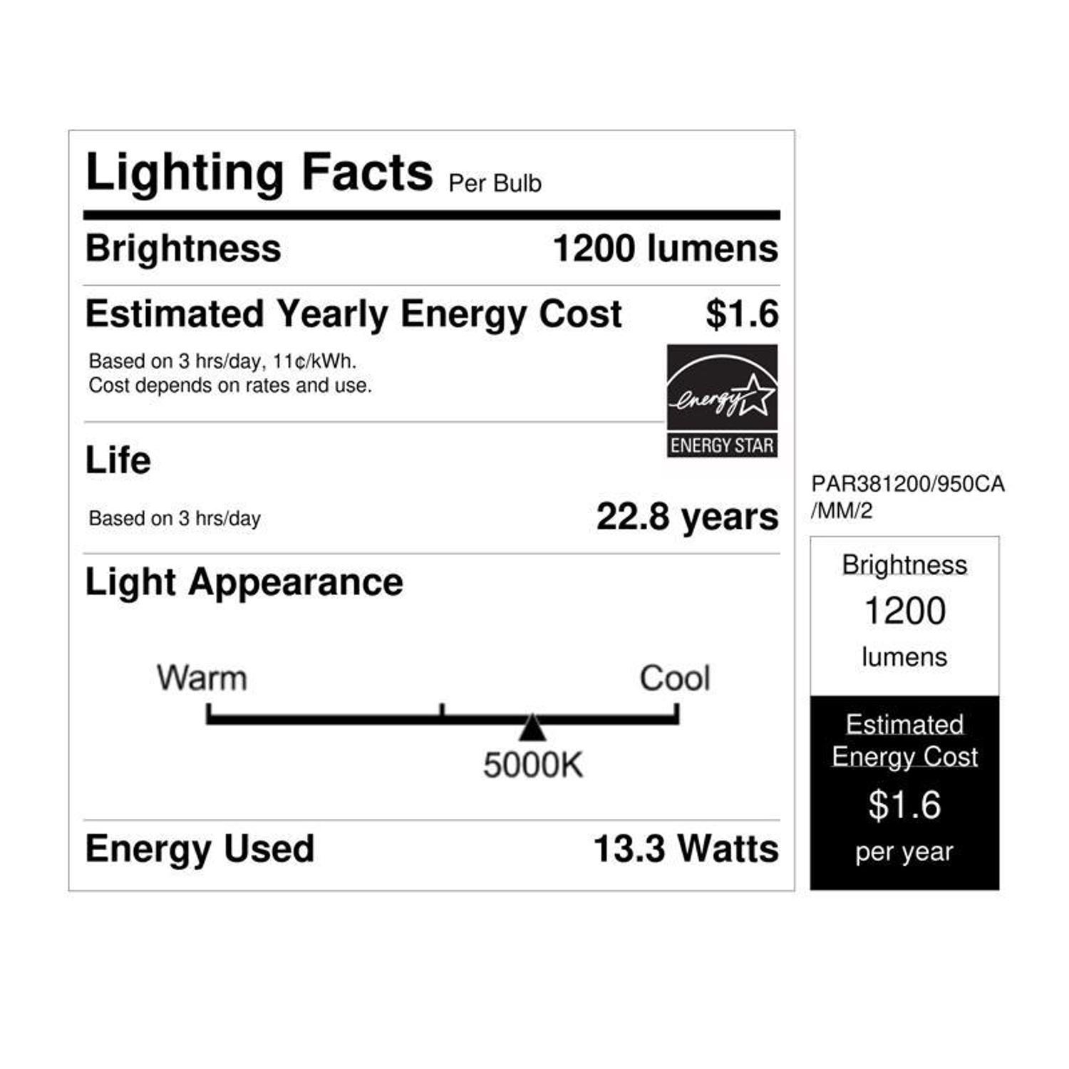 Feit PAR38 E26 (Medium) LED Motion Activated Bulb Daylight 120 Watt Equivalence 2 pk