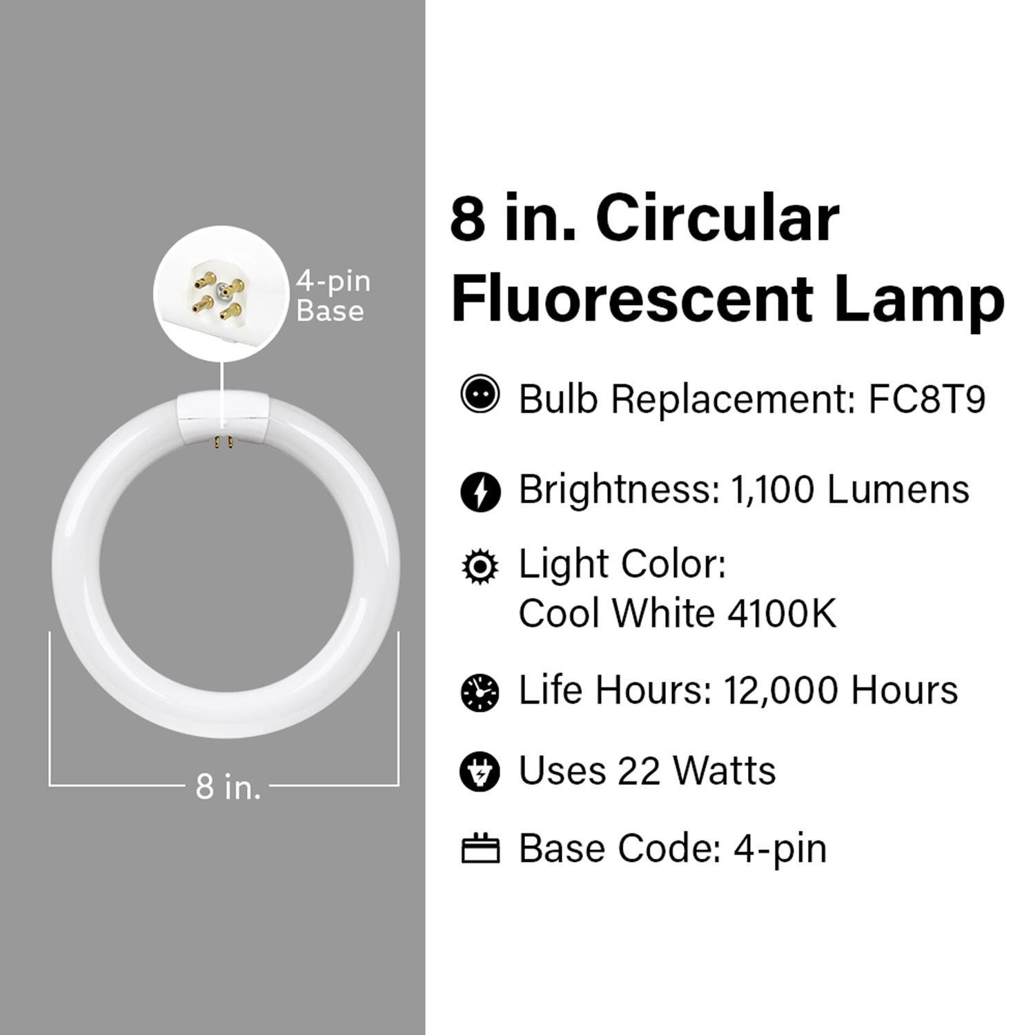Feit Legacy Bulbs 22 W T9 8.3 in. D X 8.3 in. L Circline Fluorescent Bulb Cool White Circular 4100 K